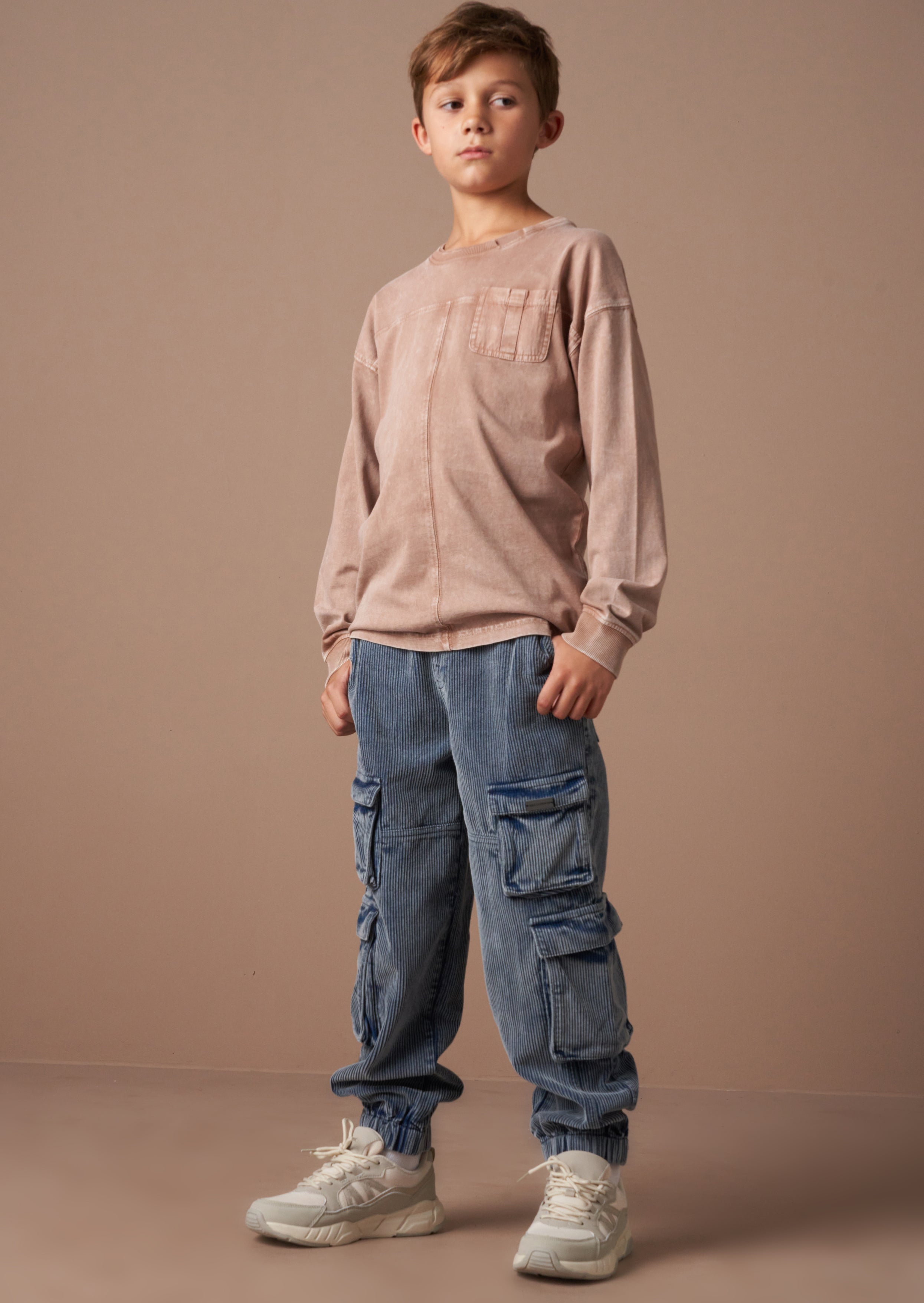 Joseph Blue Washed Cord Skater Trouser