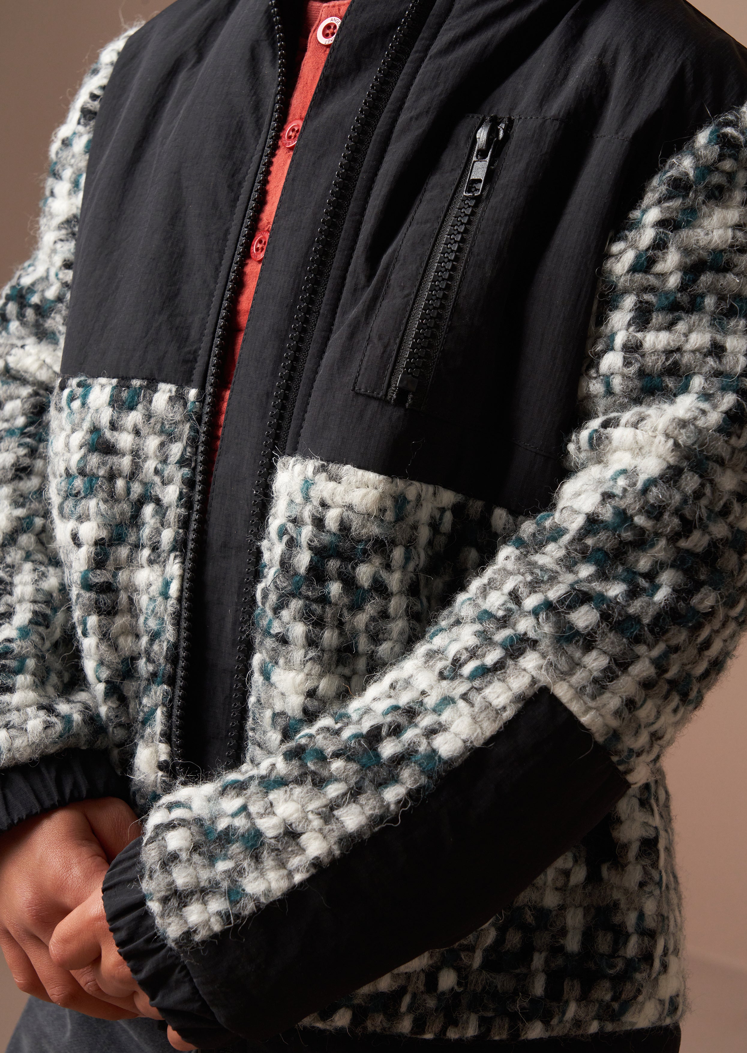 Michael Multi Boucle Zip Trough Jacket