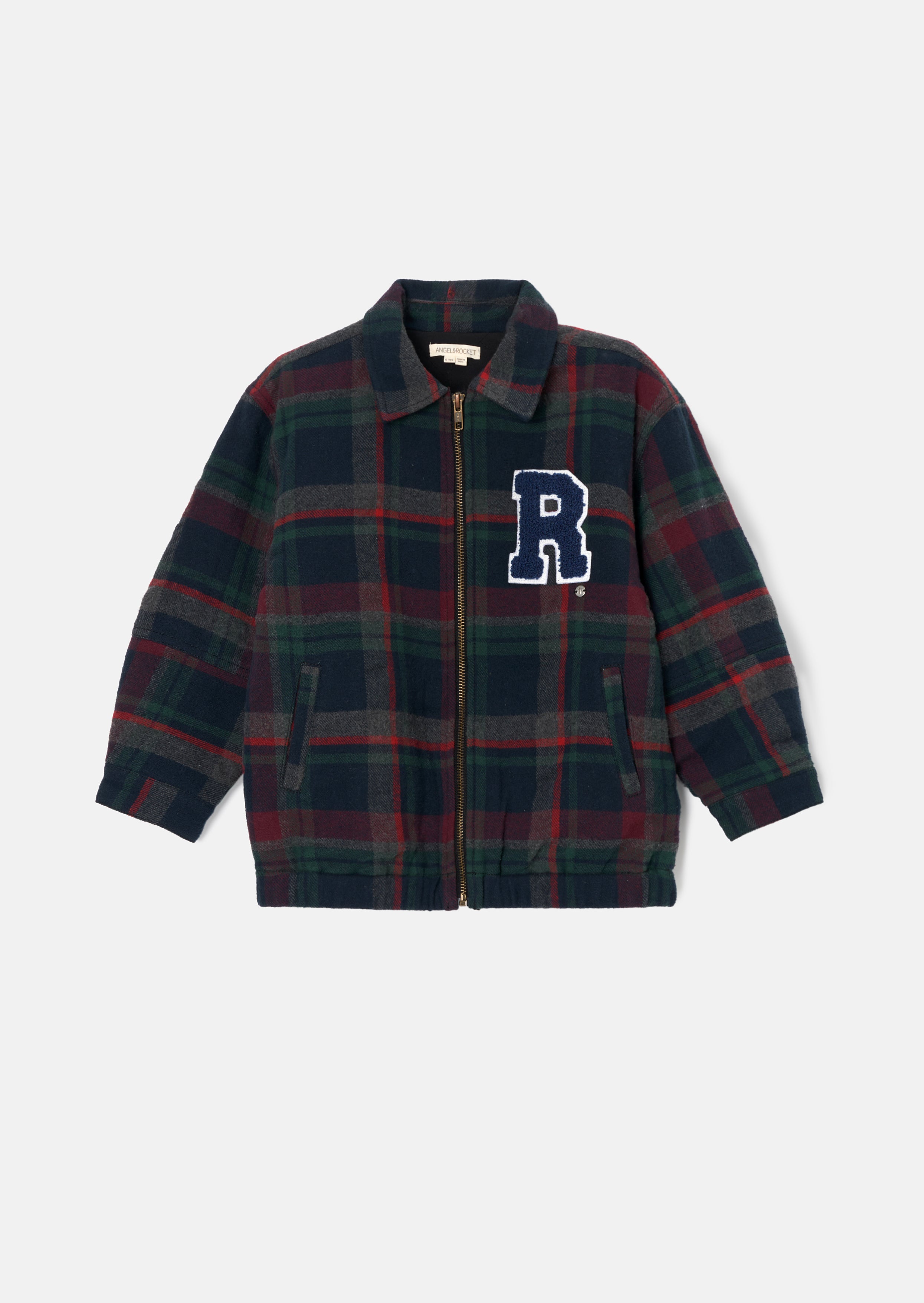 Chad Navy Check Collegiate Jacket