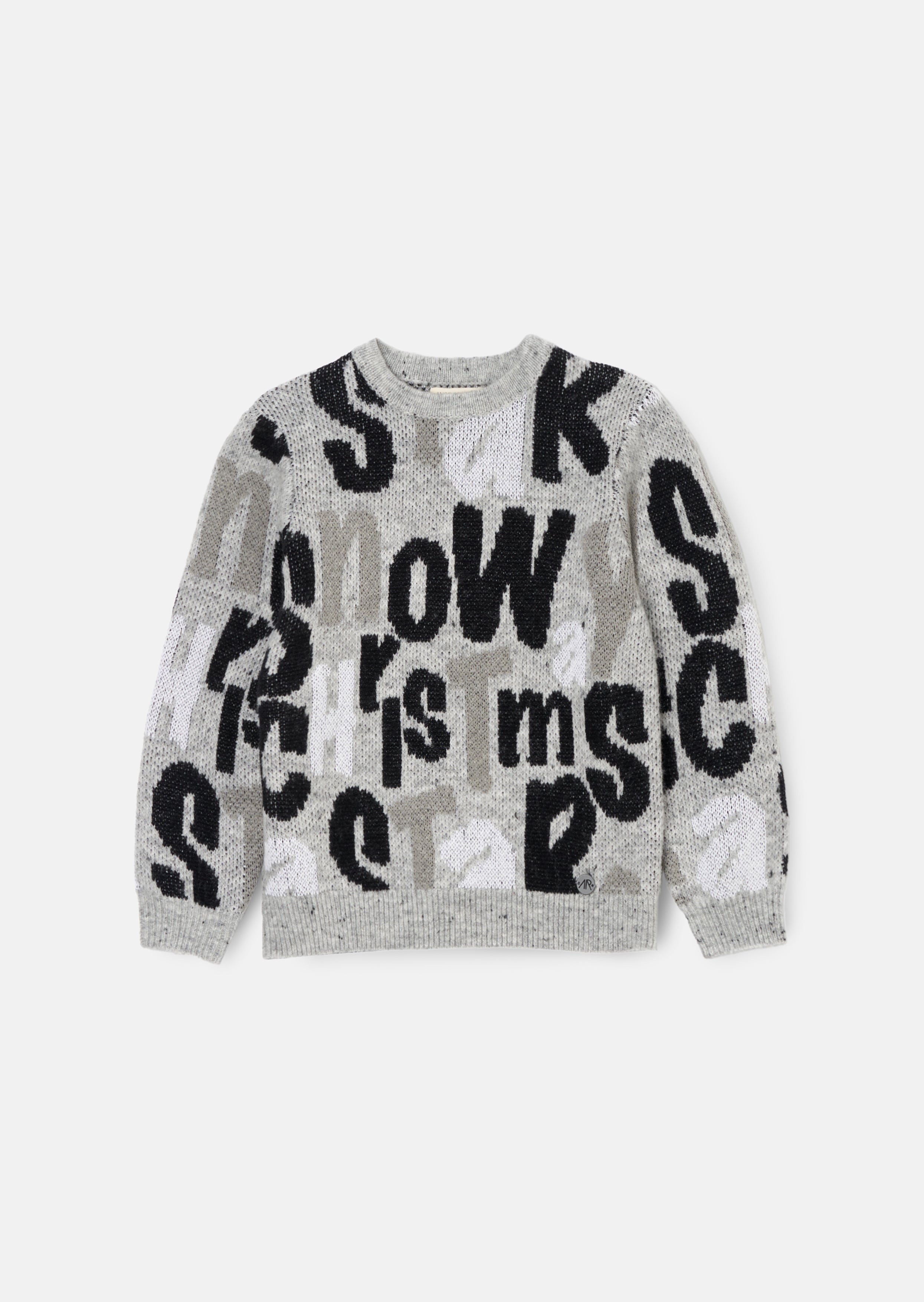 Bowen Grey Christmas Slogan Knit