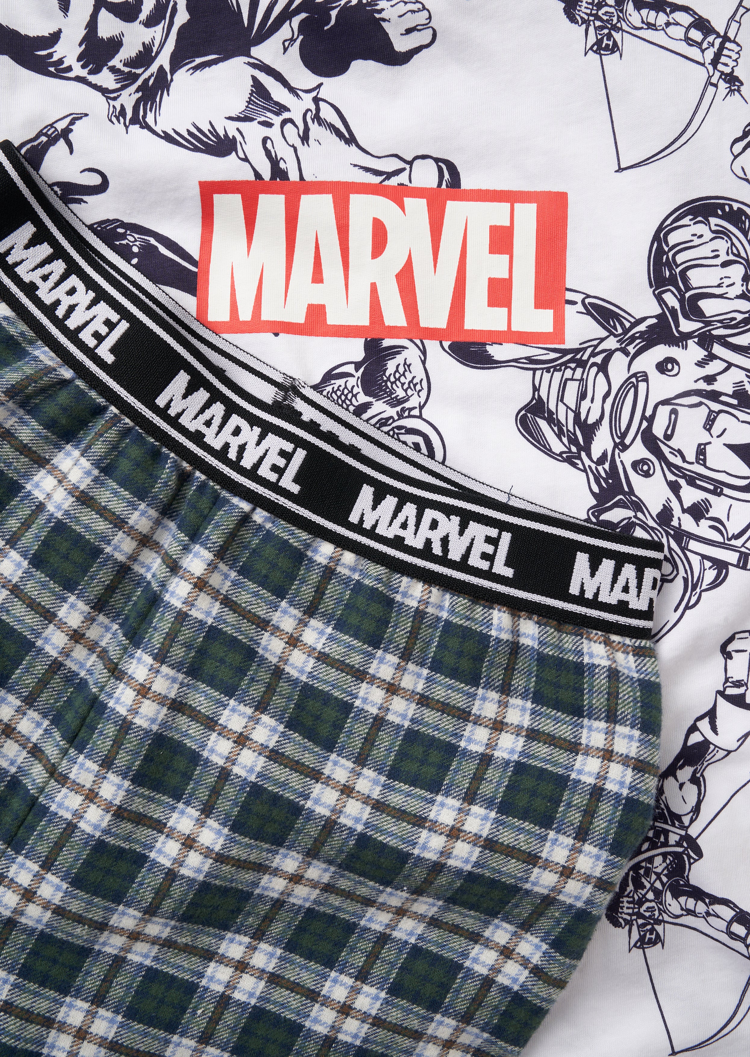 Marvel Grey Woven Jersey PJ Set