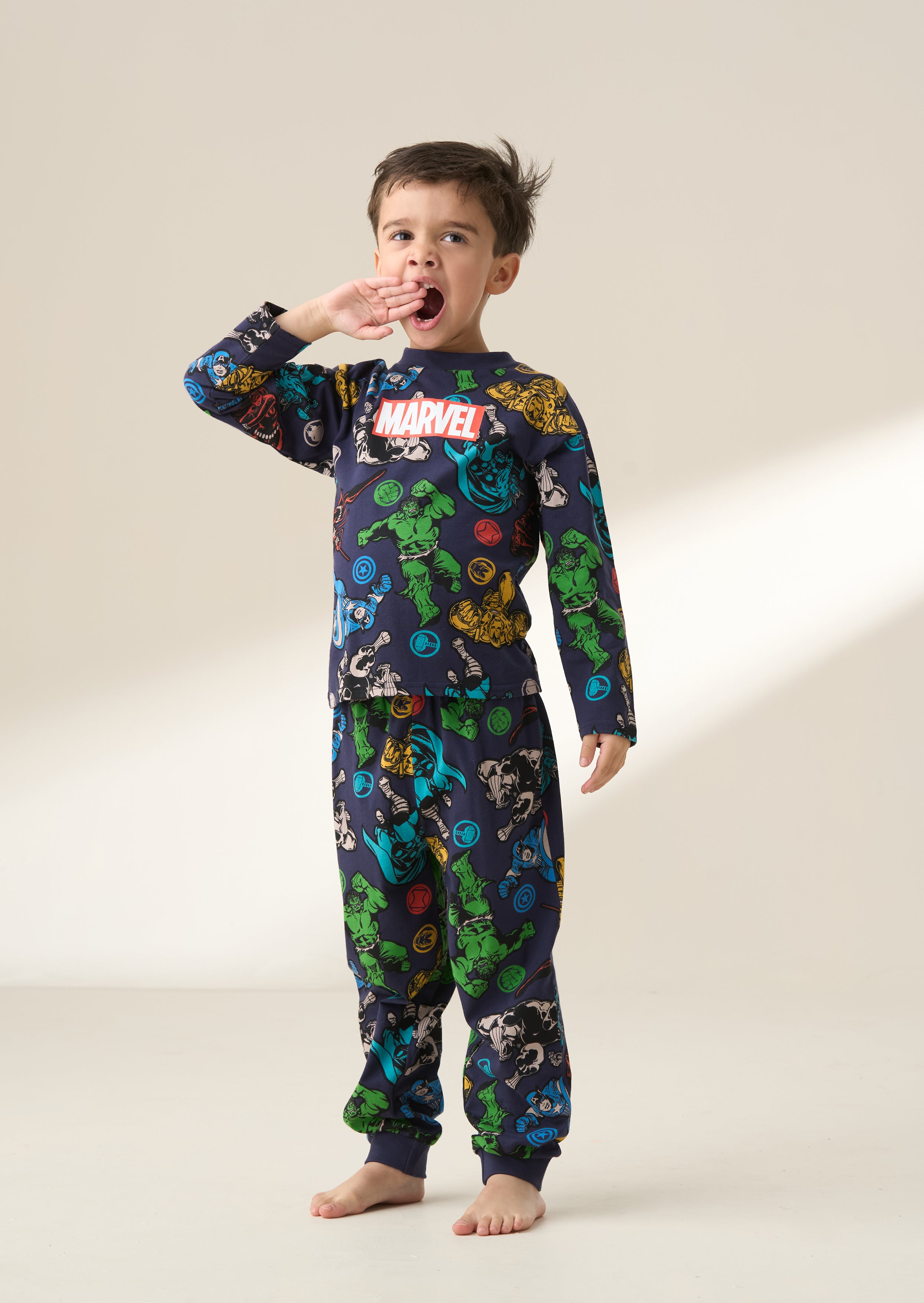 Marvel Navy Jersey Pyjama