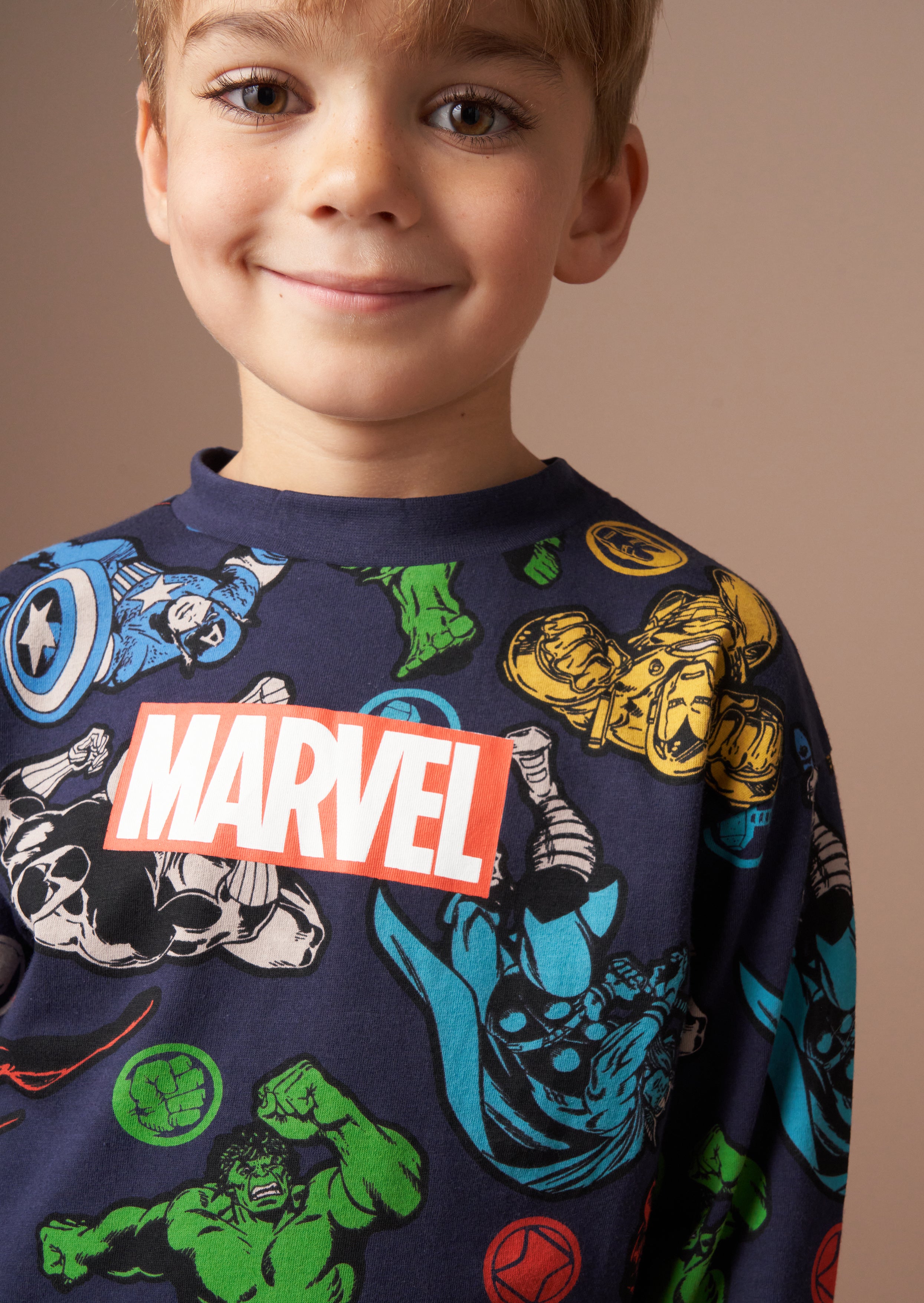 Marvel Navy Jersey Pyjama