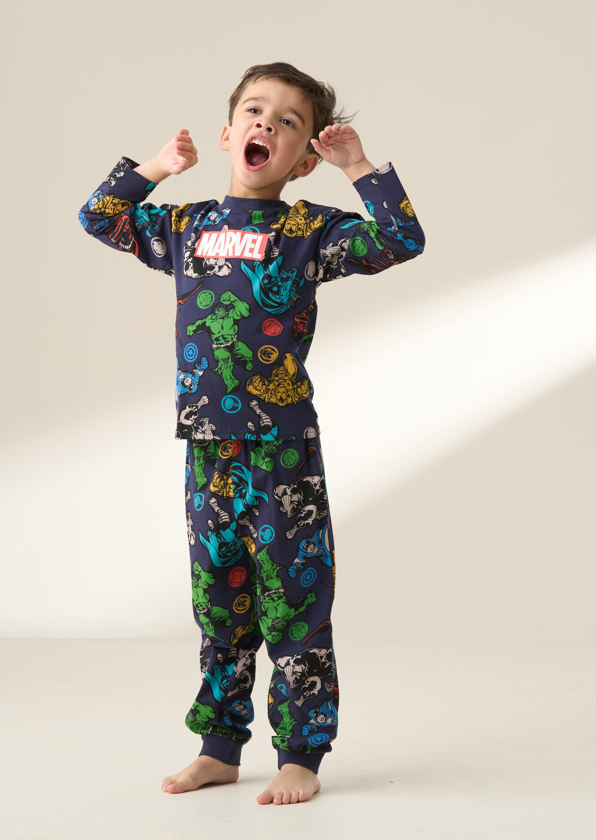 Marvel Navy Jersey Pyjama