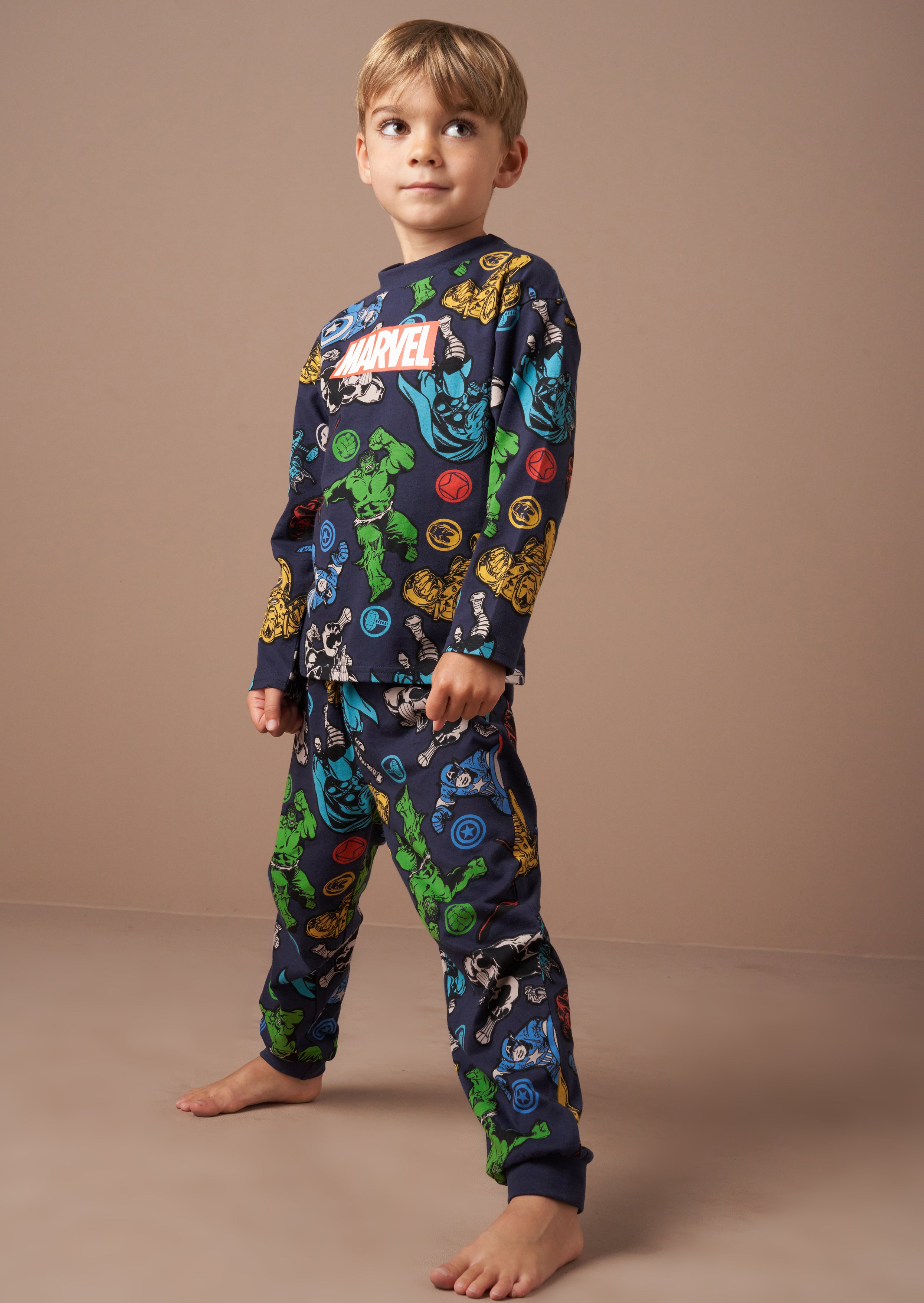 Marvel Navy Jersey Pyjama