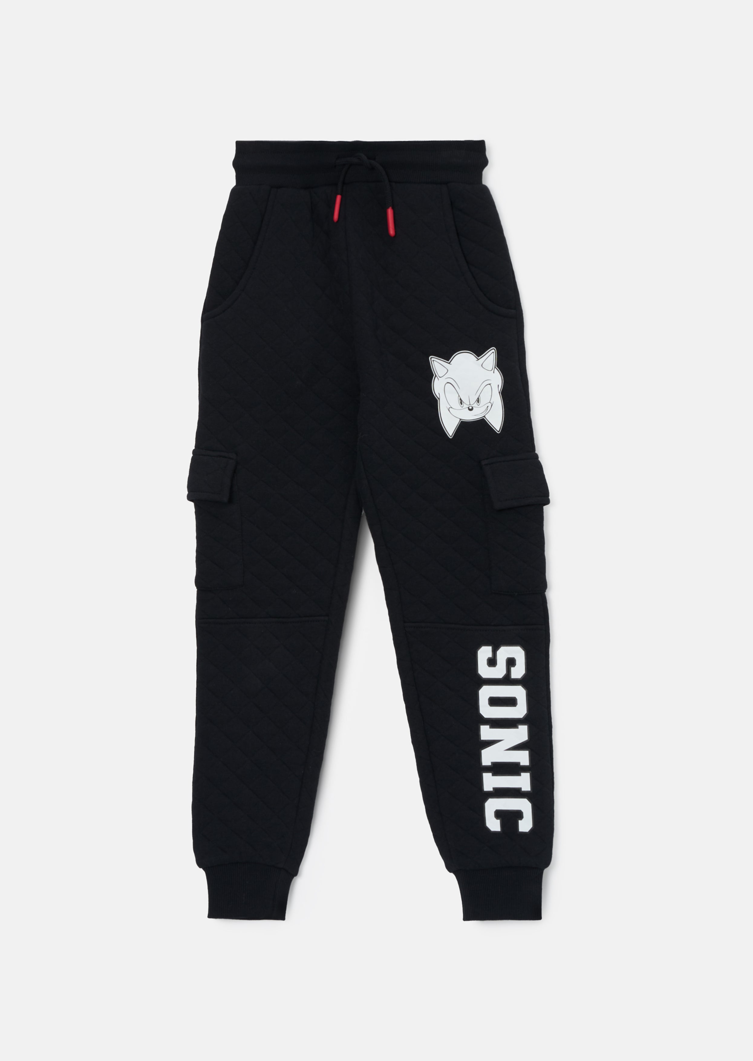 Sonic Black Textured Cargo Jogger