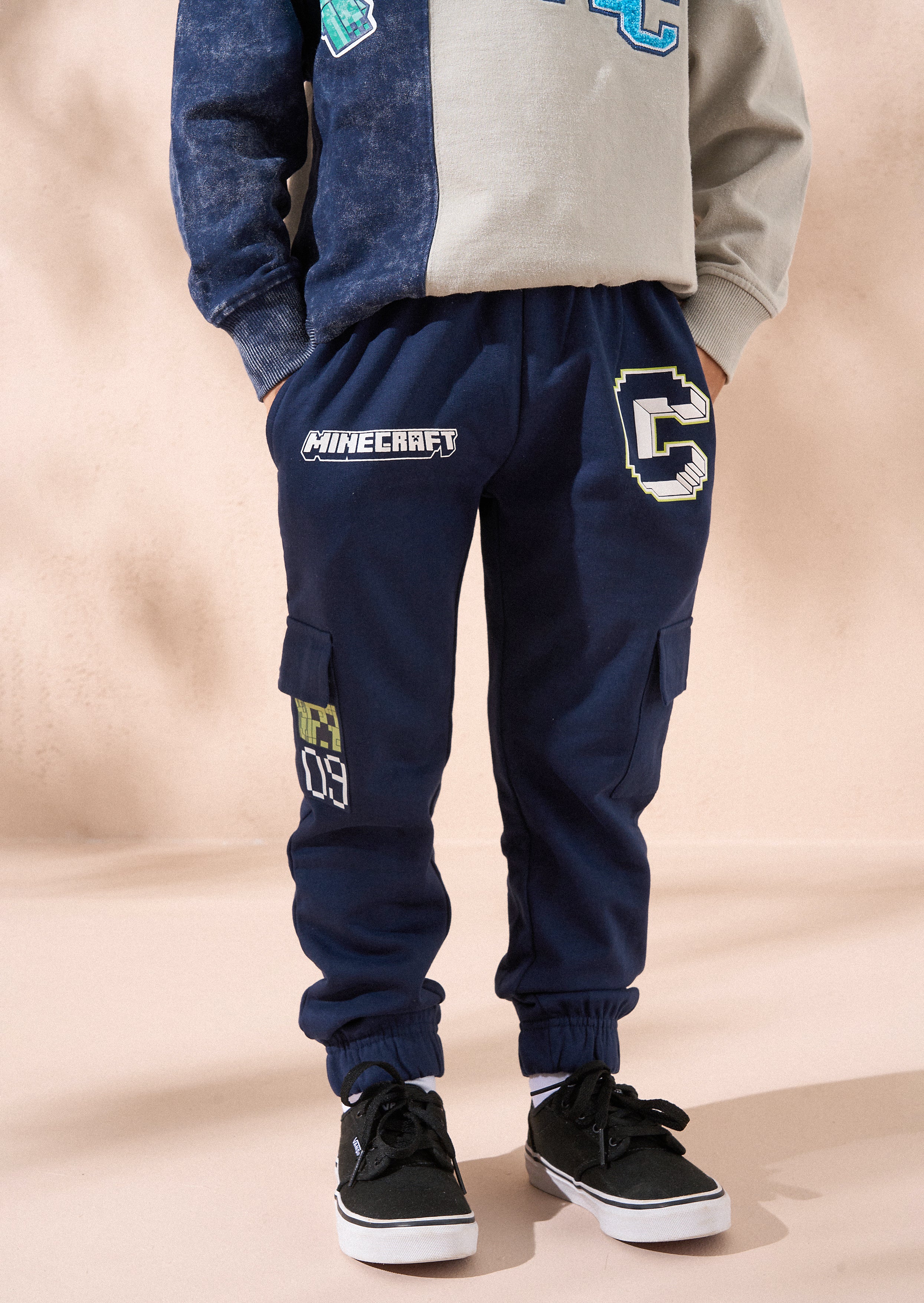 Minecraft Navy Woven Pocket Cargo Jogger