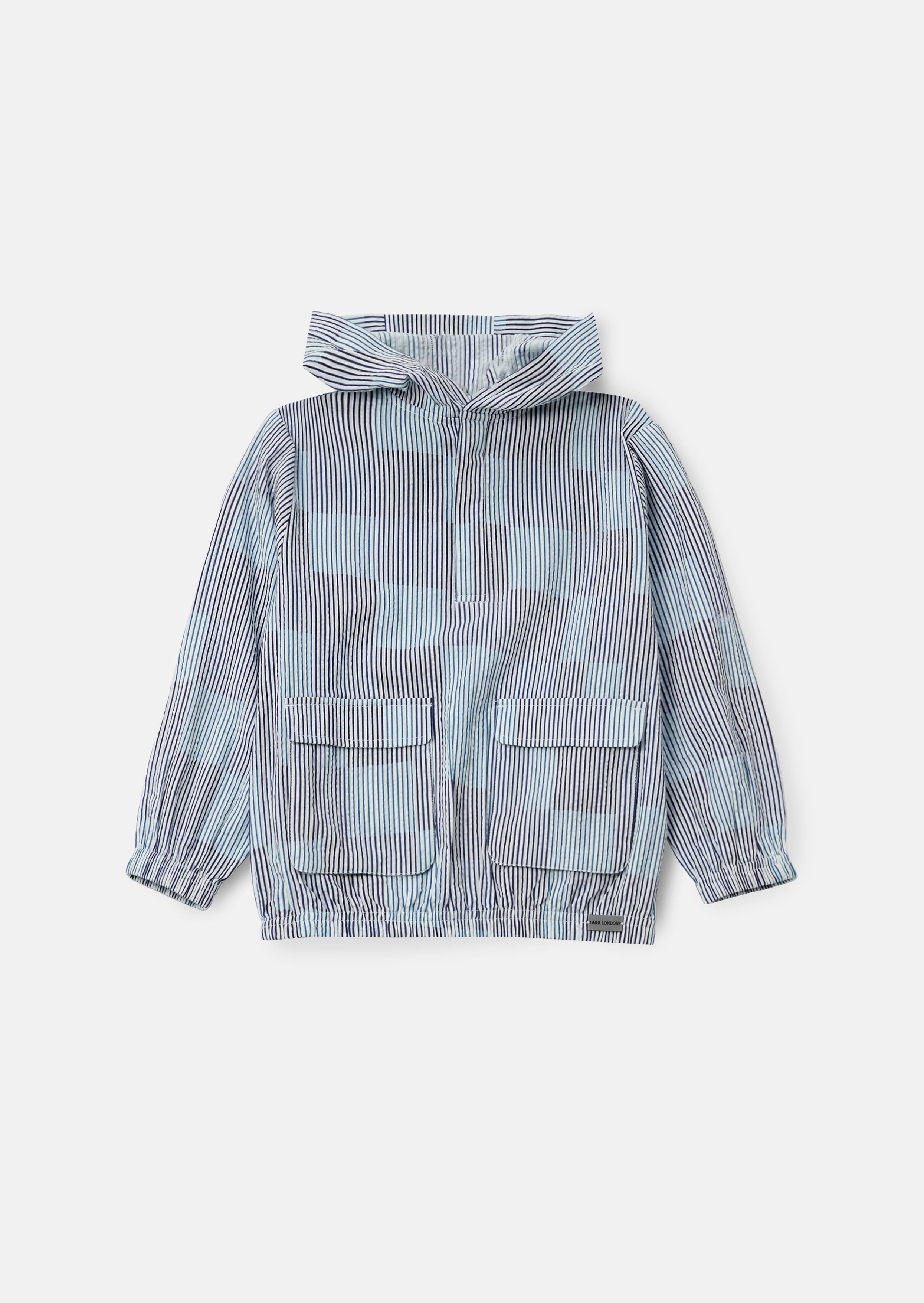 Leo Blue Stripe Hooded Shirt