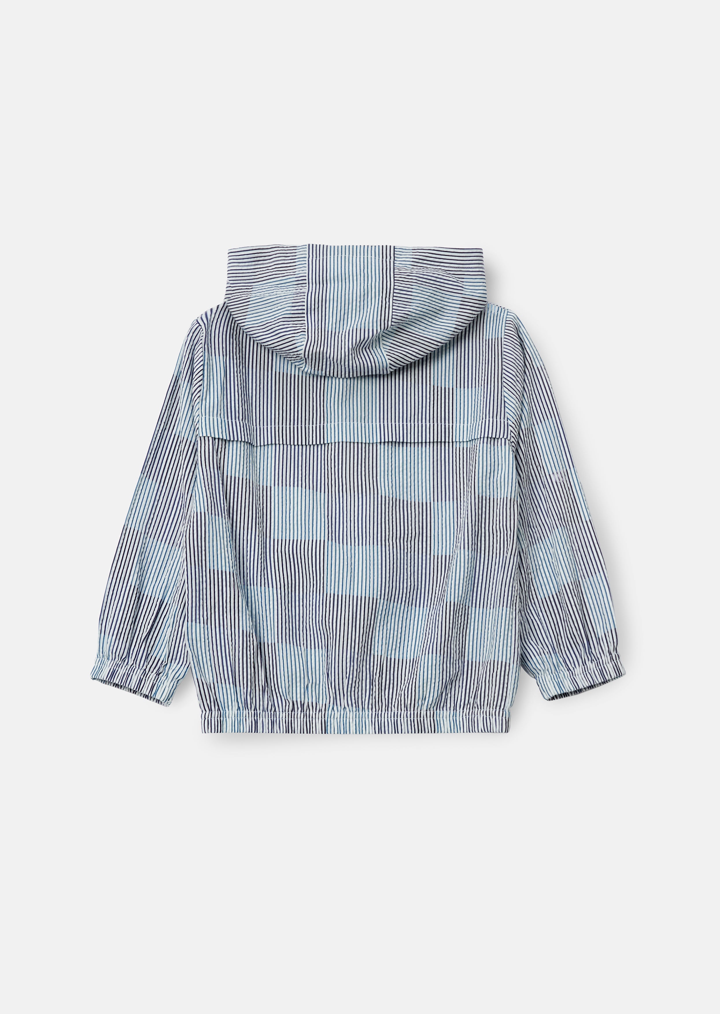 Leo Blue Stripe Hooded Shirt