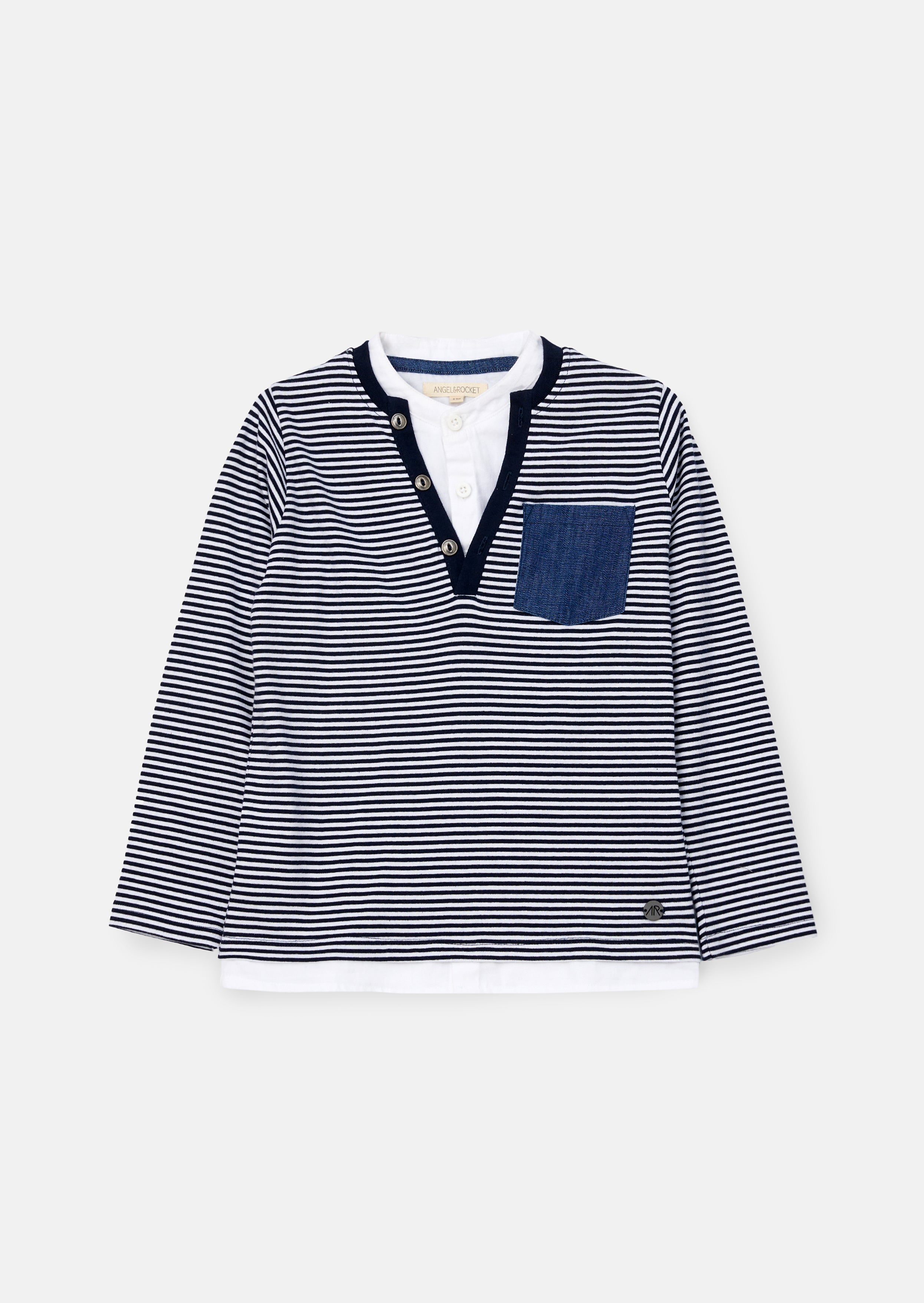 Tao Blue Smart Henley Mock Shirt