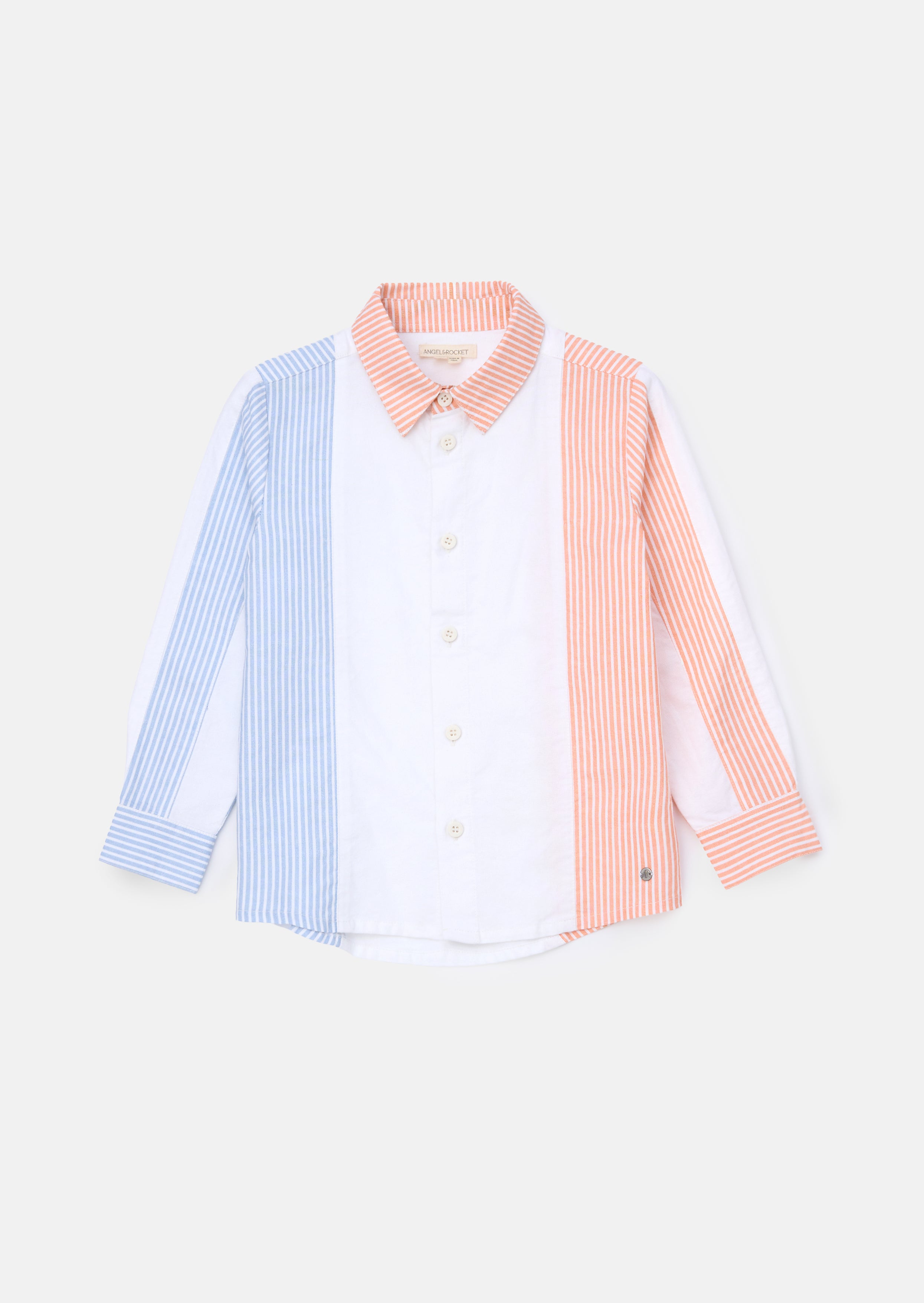 Chase Orange Colour Block Smart Shirt