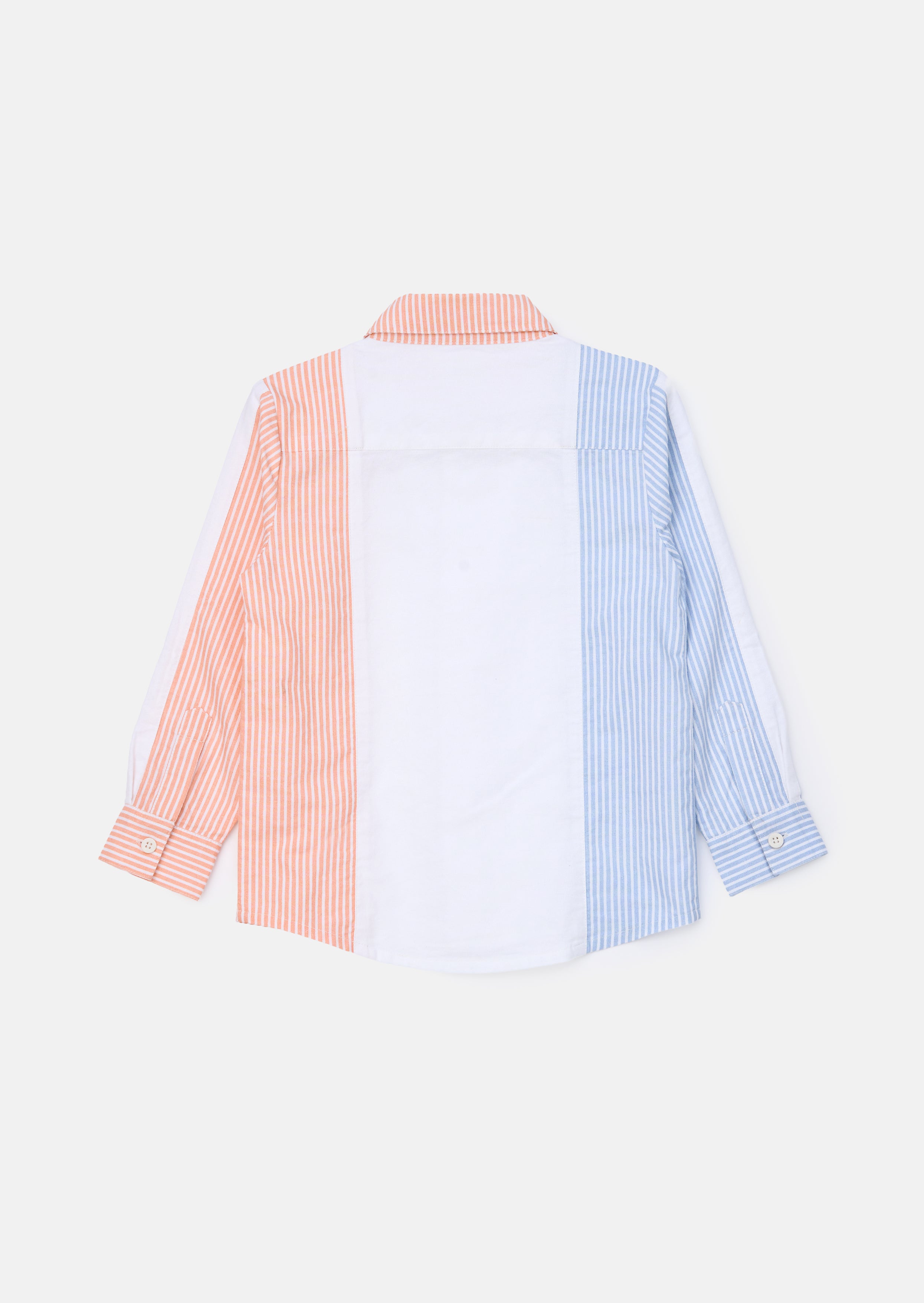 Chase Orange Colour Block Smart Shirt