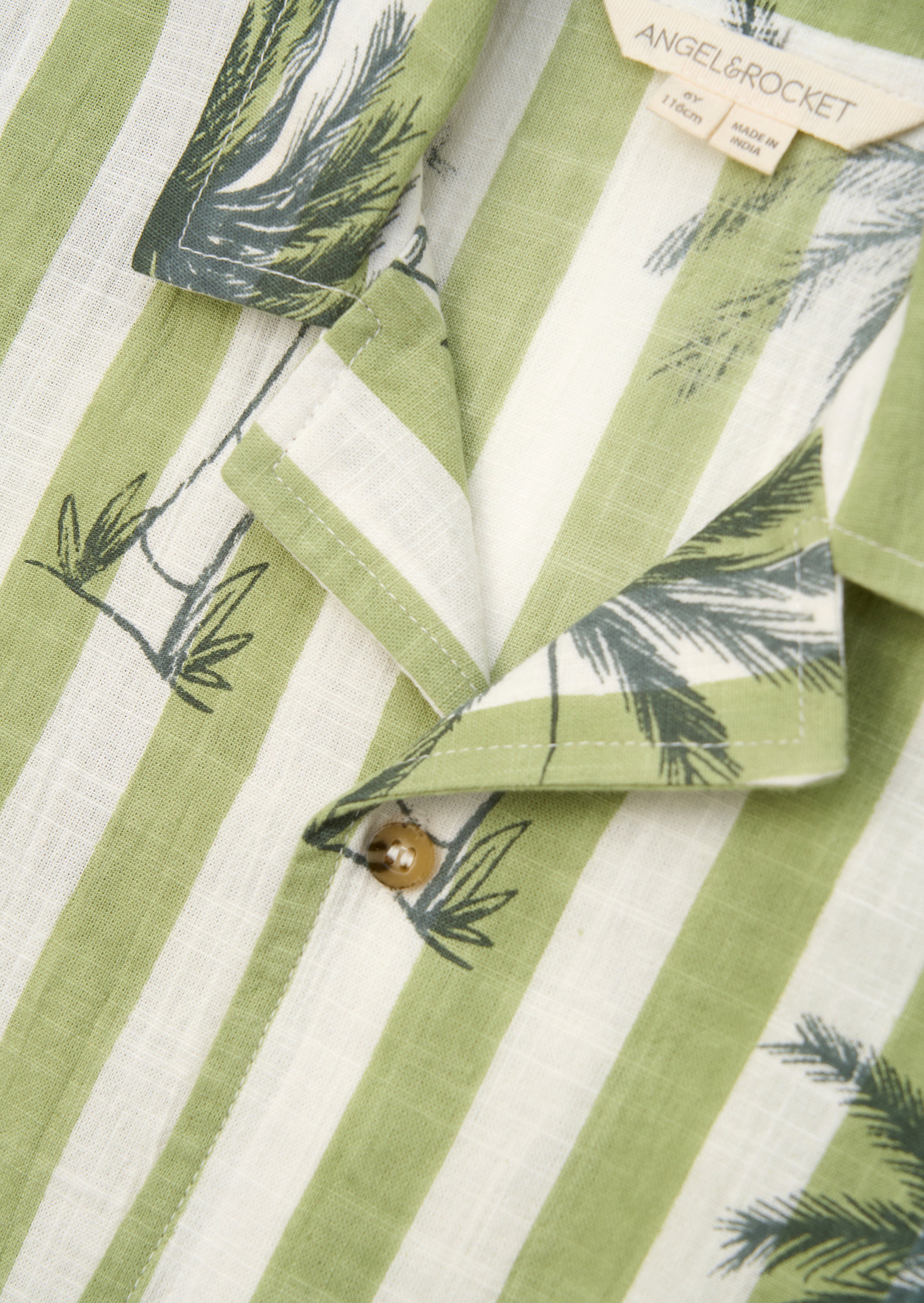 Jamie Green Palm Print Resort Shirt