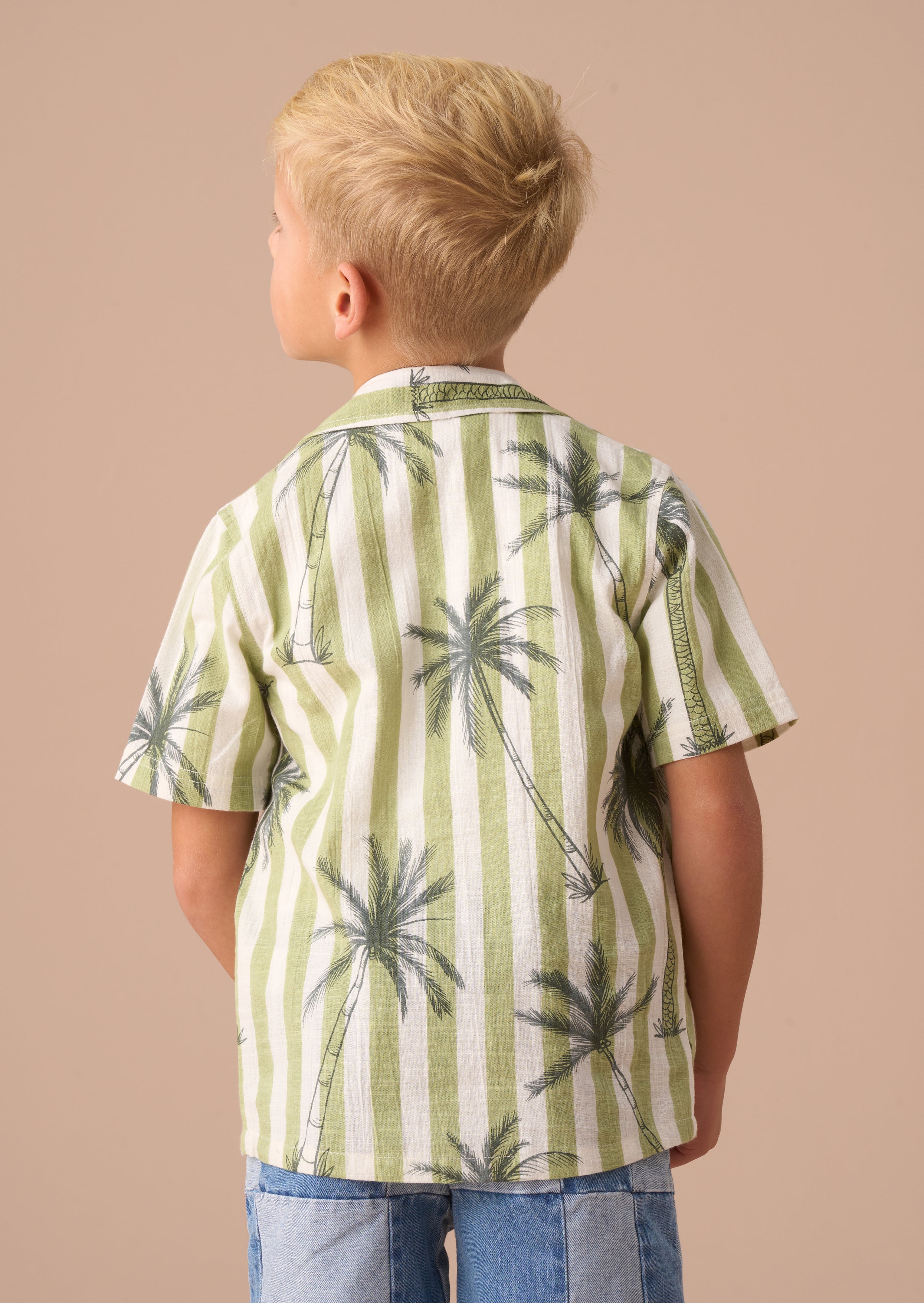 Jamie Green Palm Print Resort Shirt