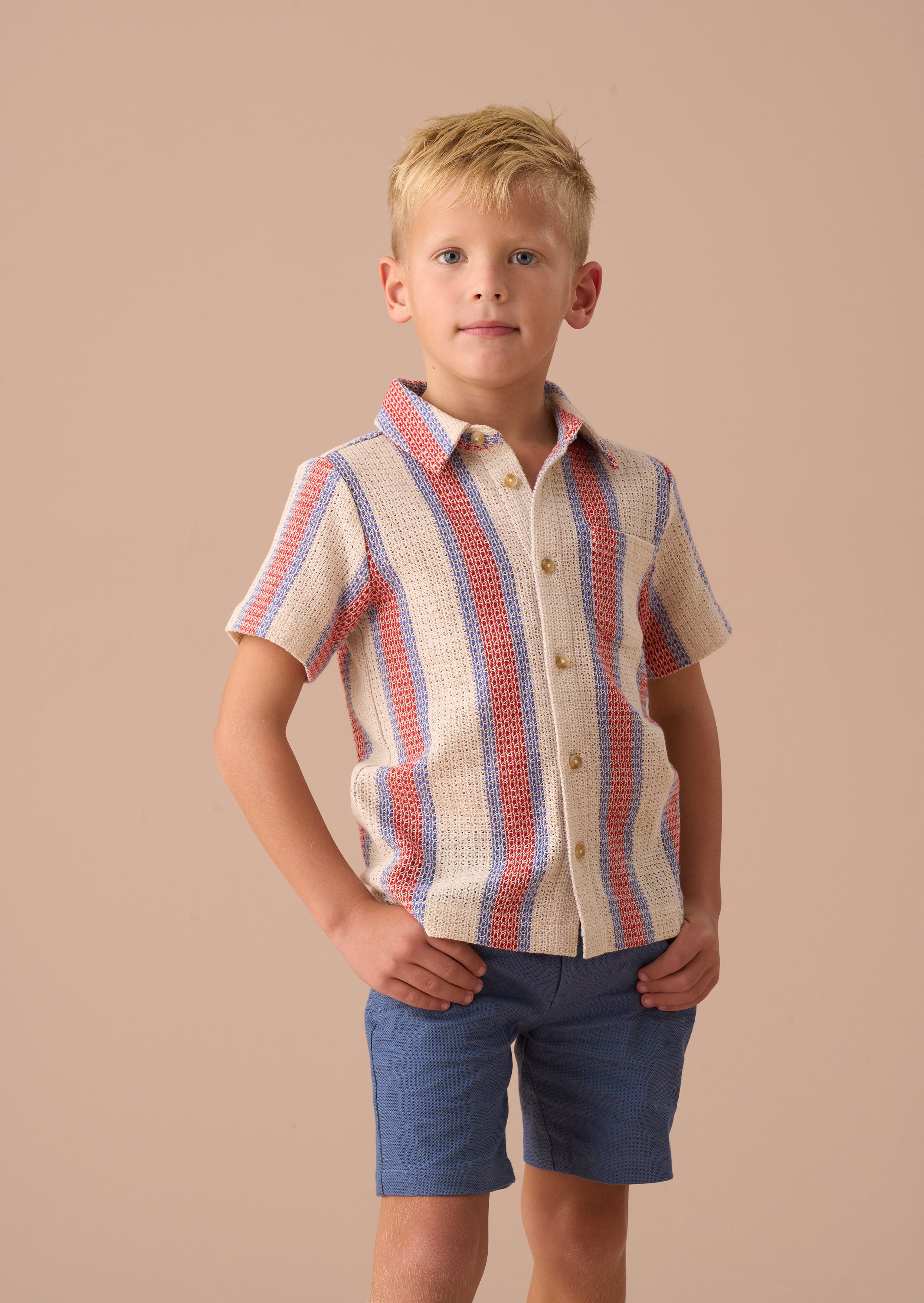 Cody Stone Stripe Knitted Shirt