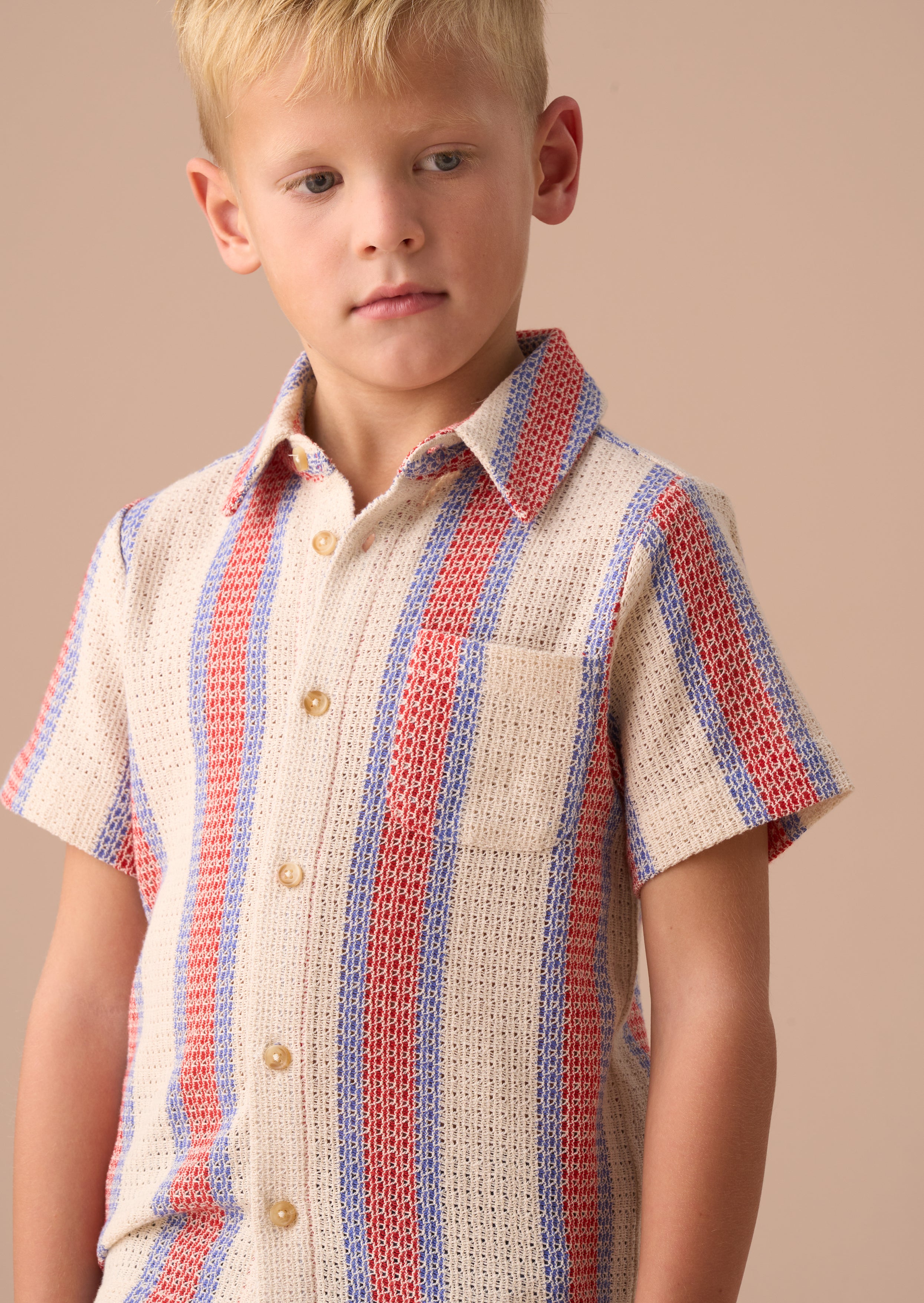 Cody Stone Stripe Knitted Shirt