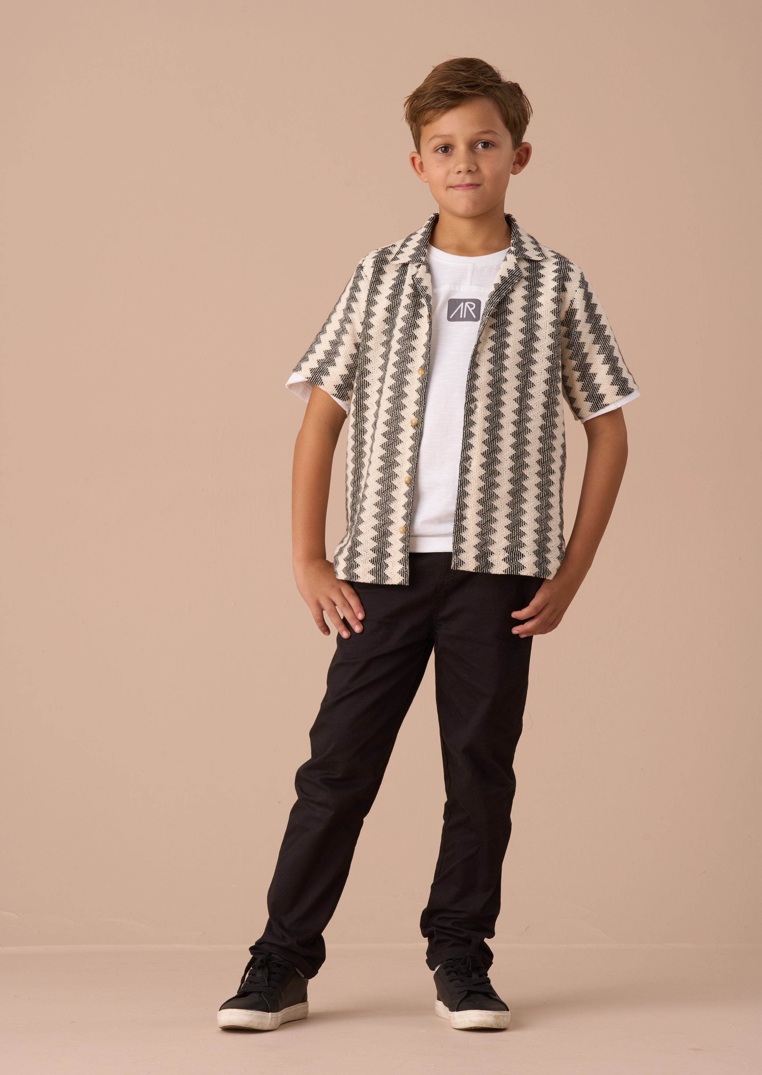 Cody Black Stripe Knitted Shirt