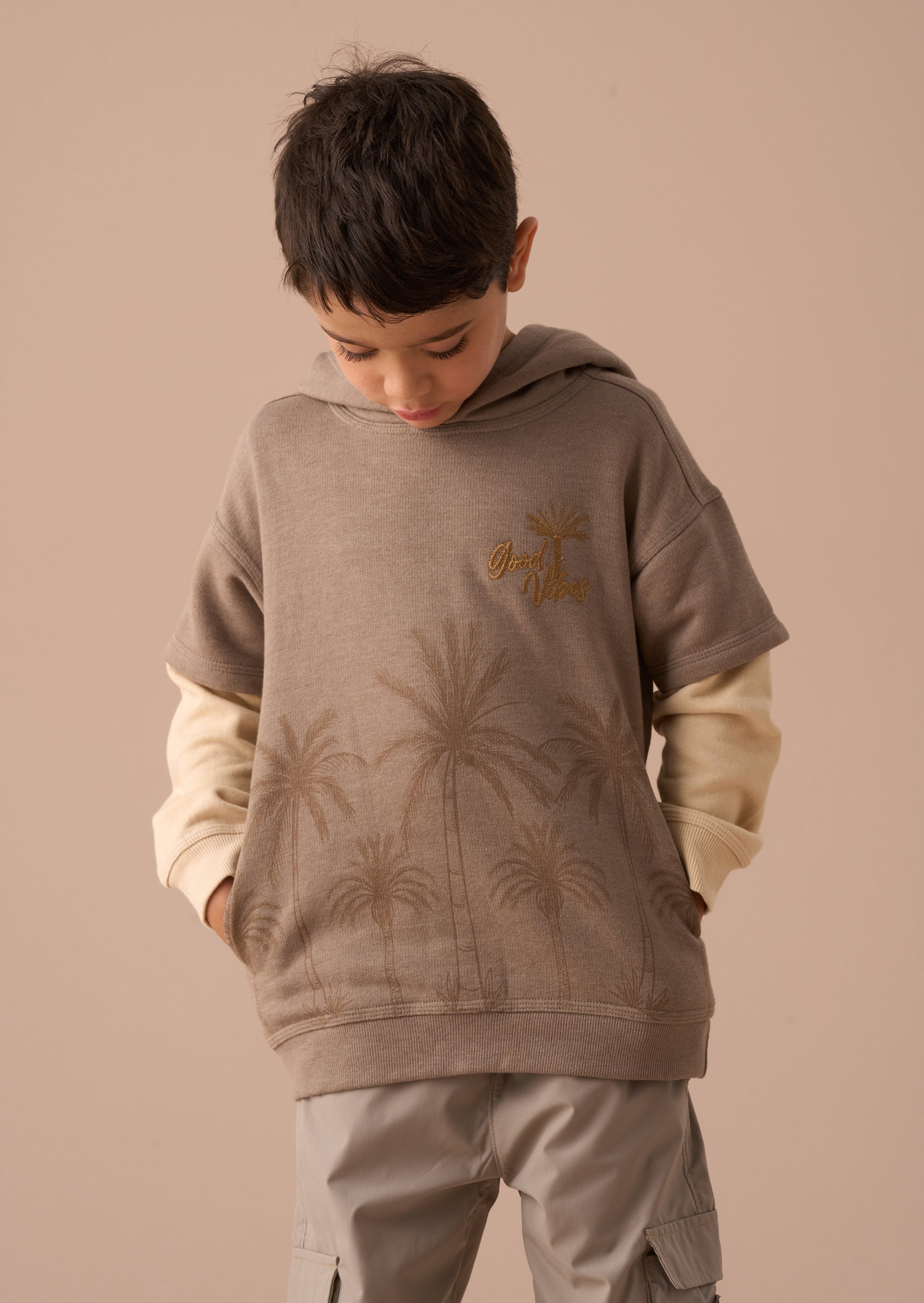 Jamie Brown Twofer Embroidered Hoodie