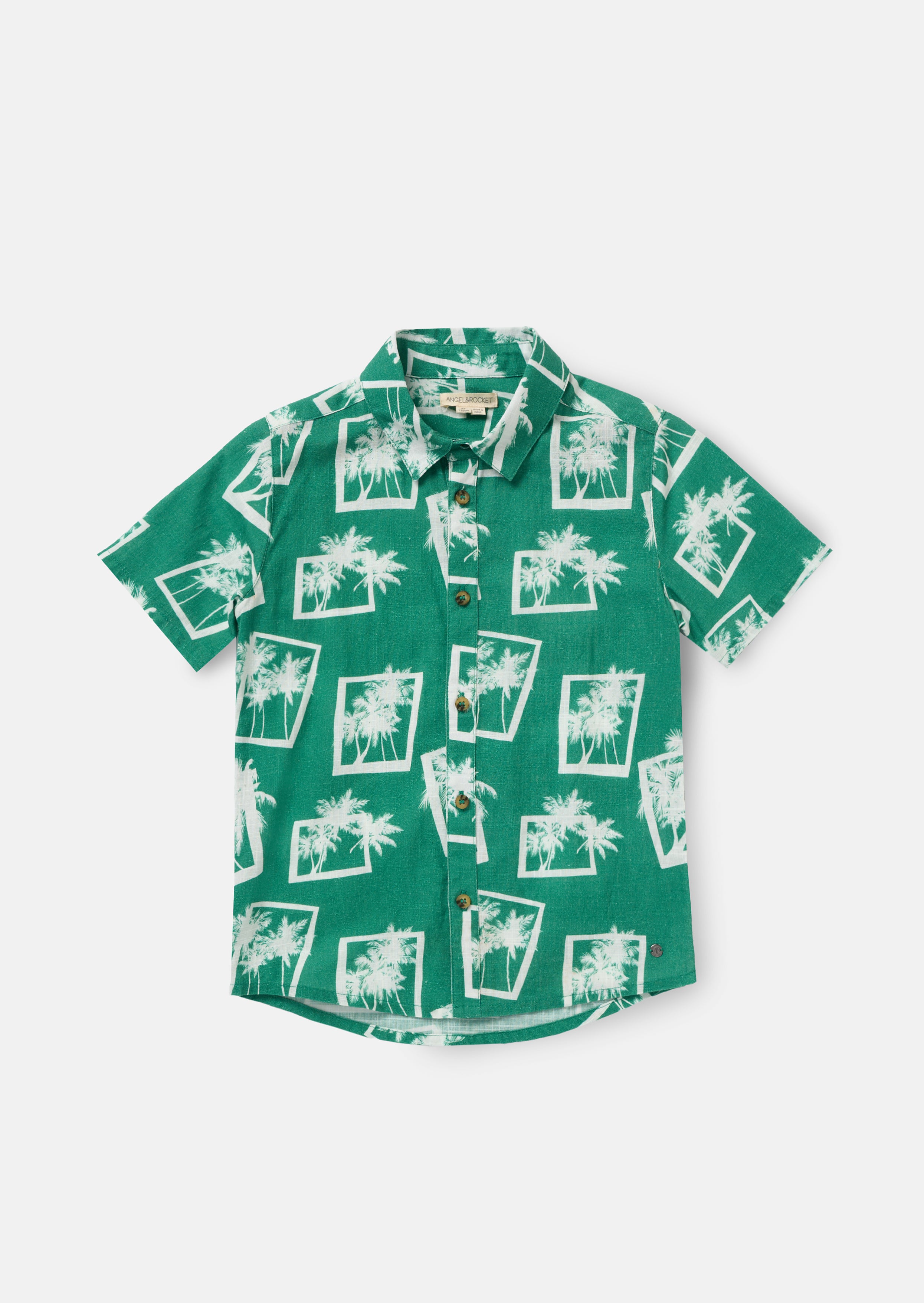 Jamie Green Palm Print Resort Shirt