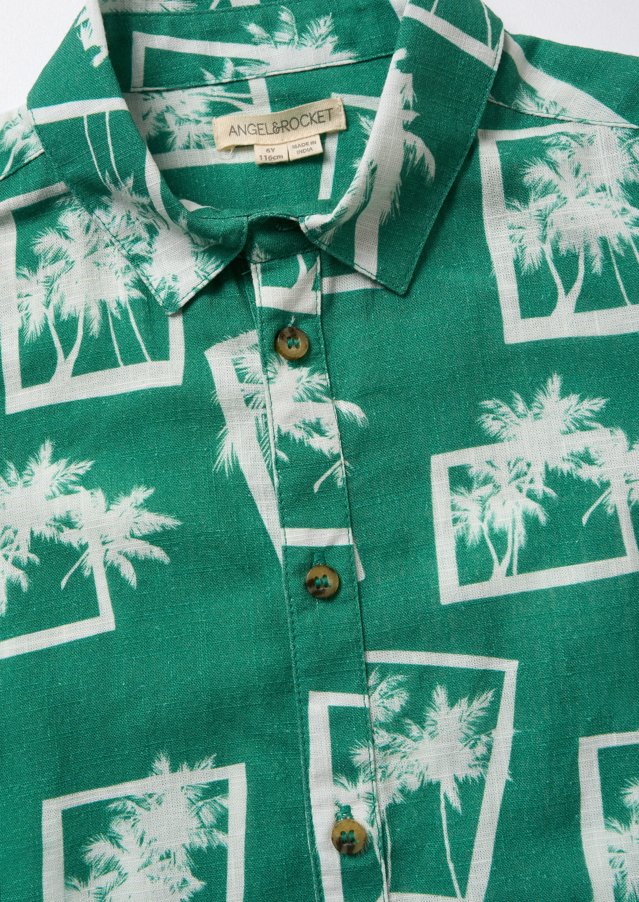 Jamie Green Palm Print Resort Shirt