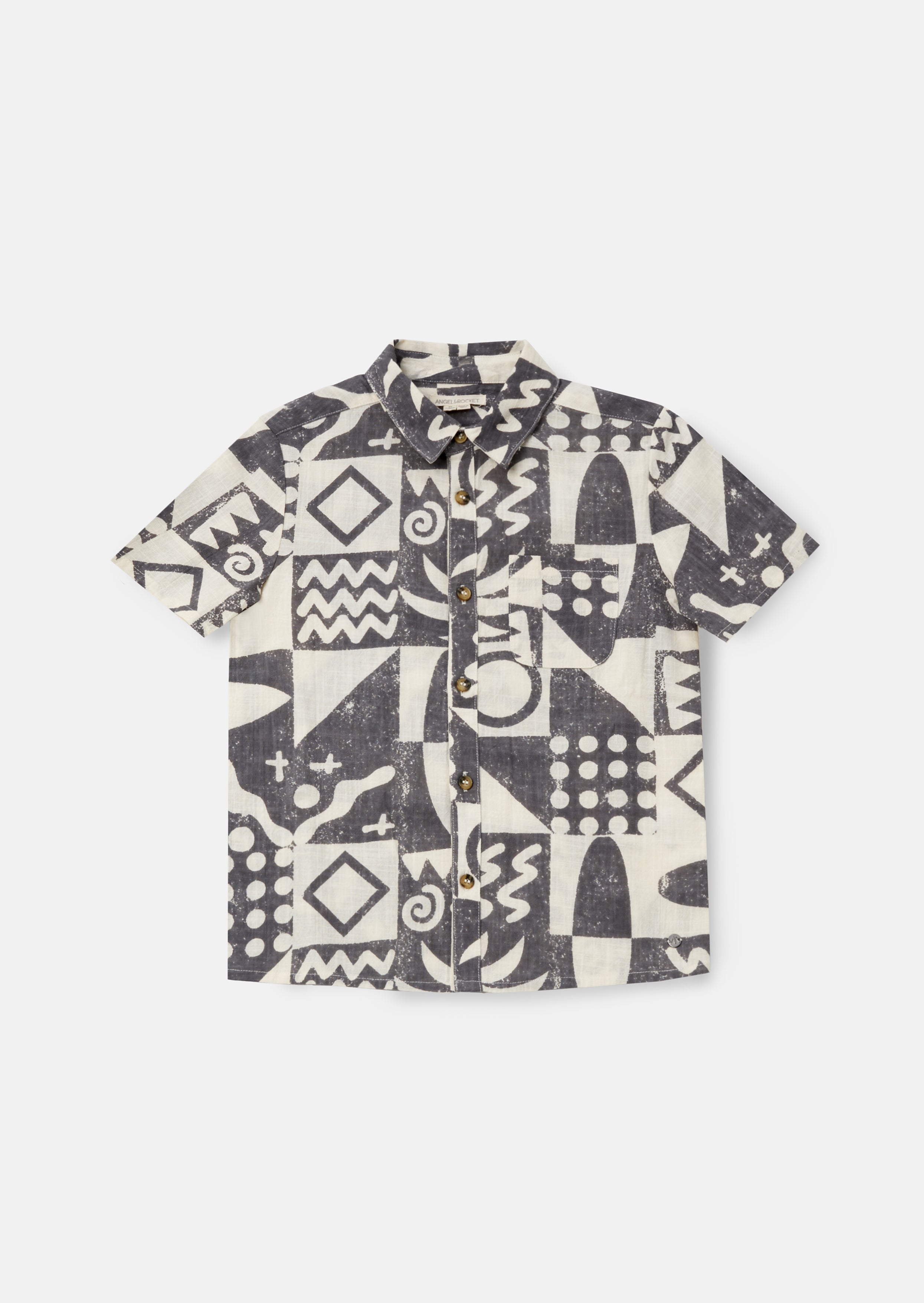 Bau Black Printed Holiday Shirt