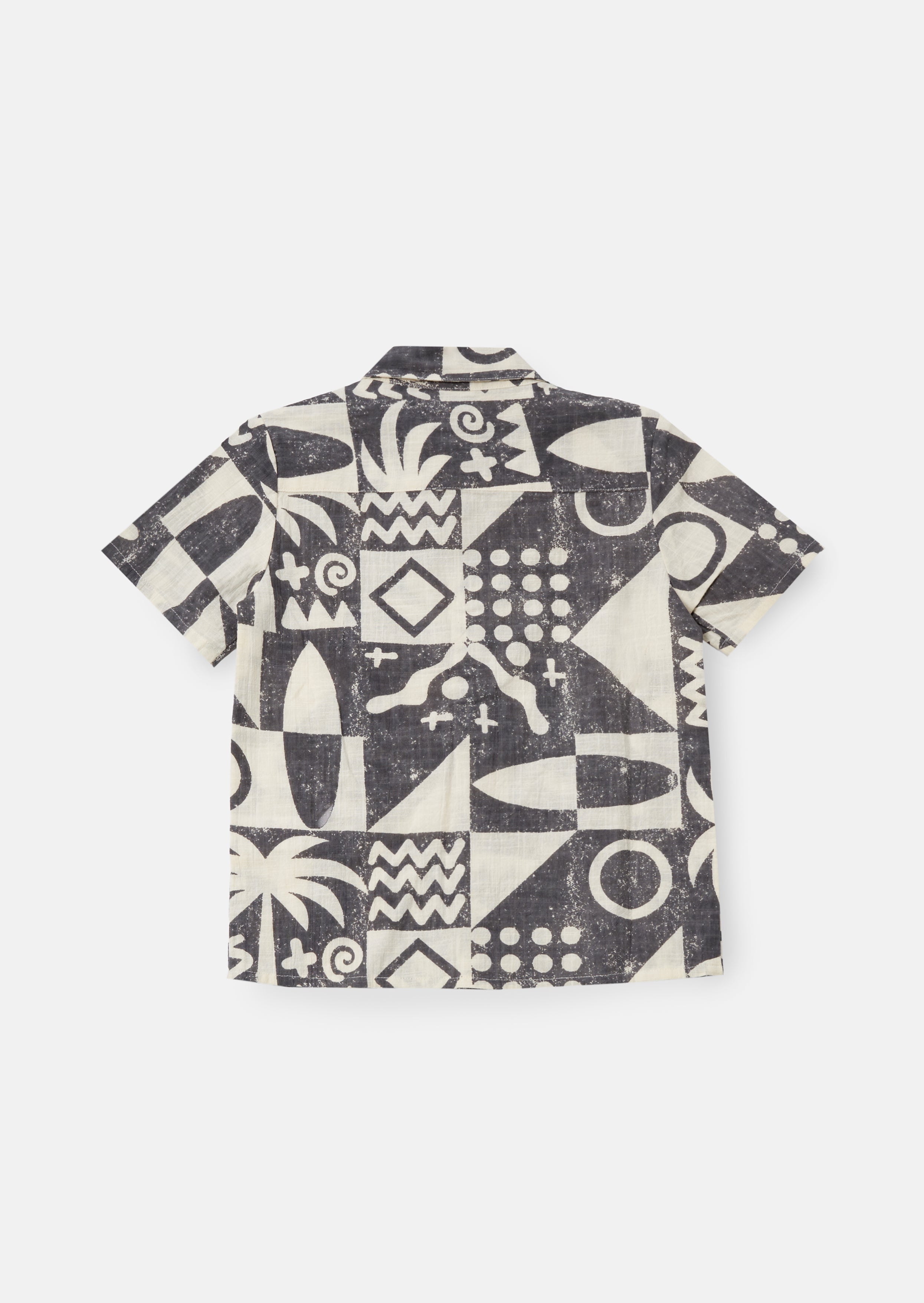 Bau Black Printed Holiday Shirt