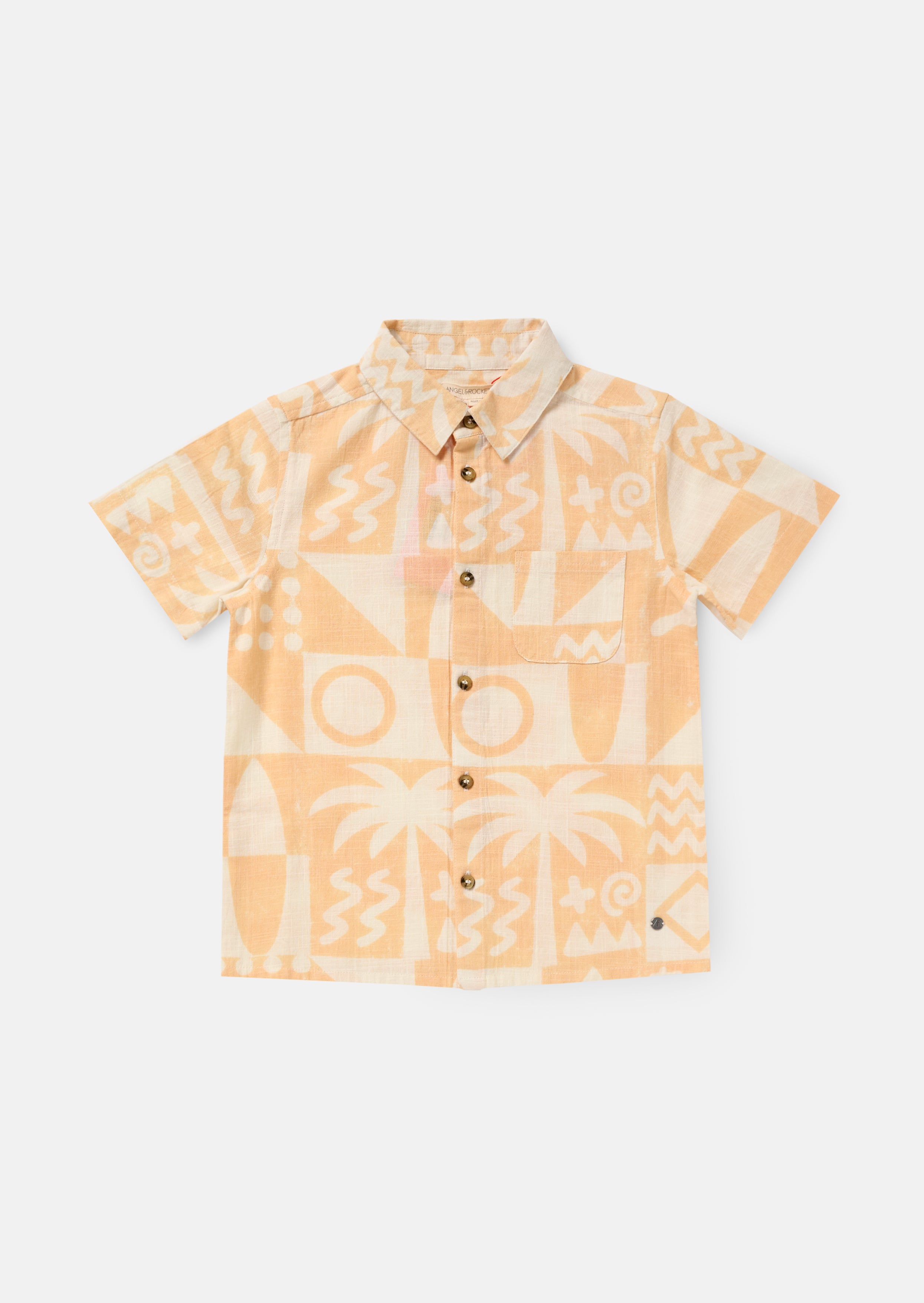 Bau Orange Printed Holiday Shirt