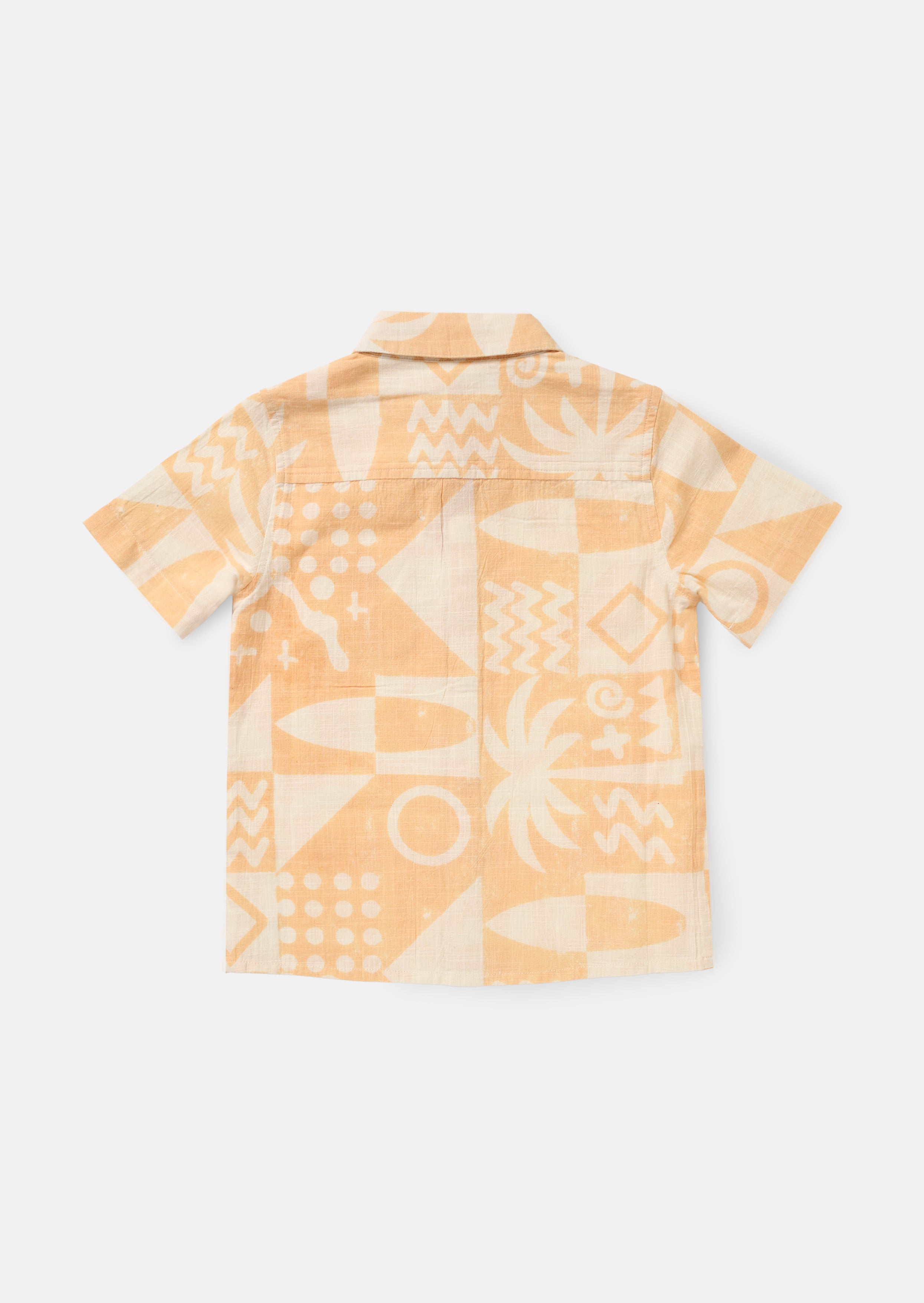 Bau Orange Printed Holiday Shirt