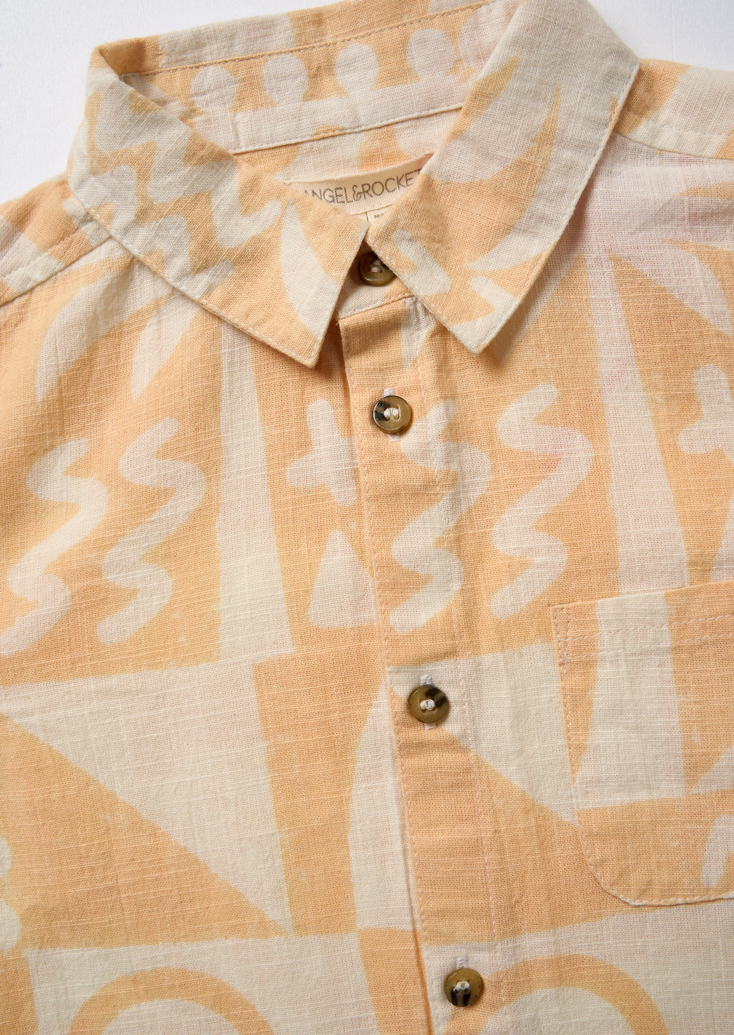 Bau Orange Printed Holiday Shirt