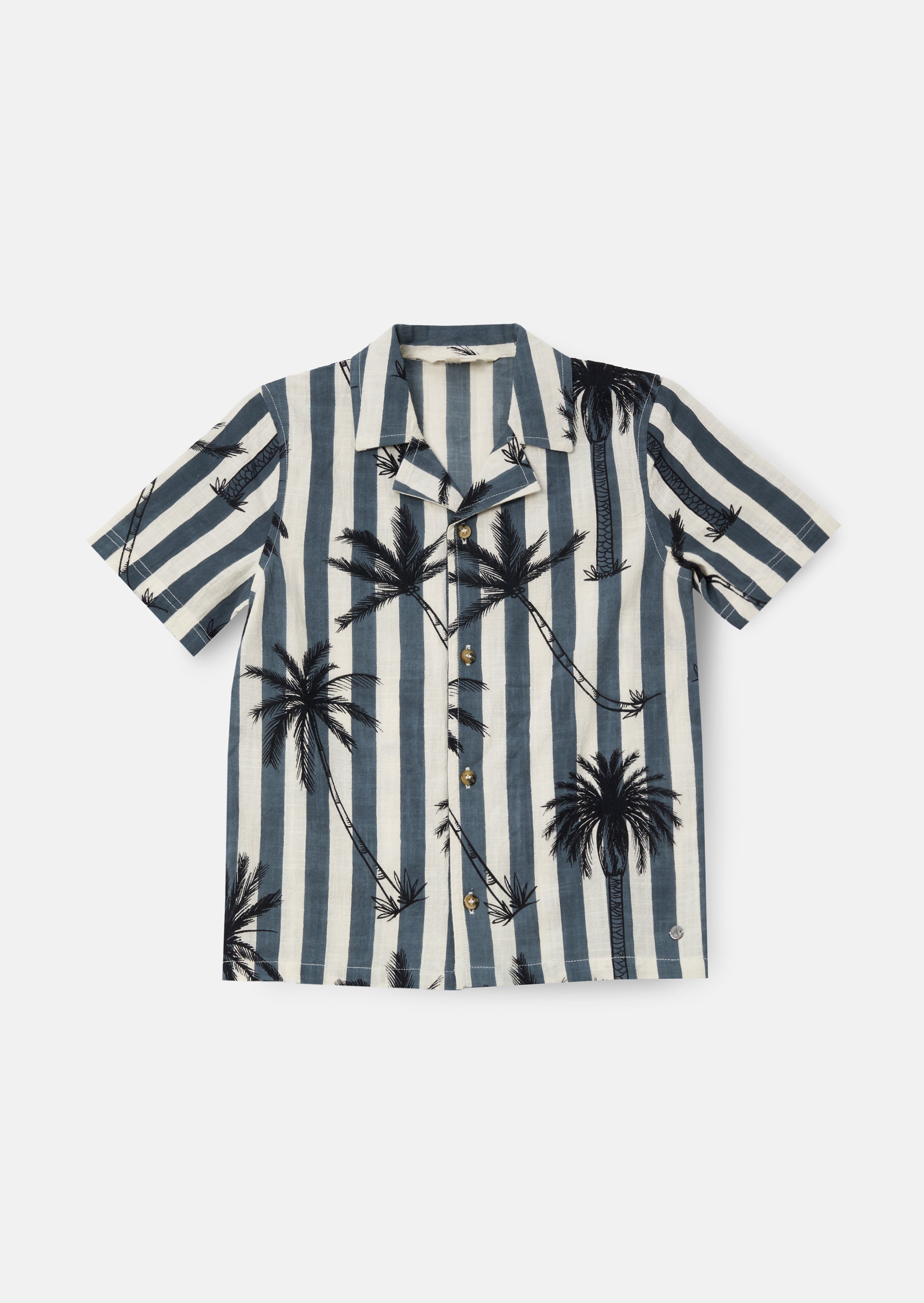 Jamie Black Palm Print Resort Shirt