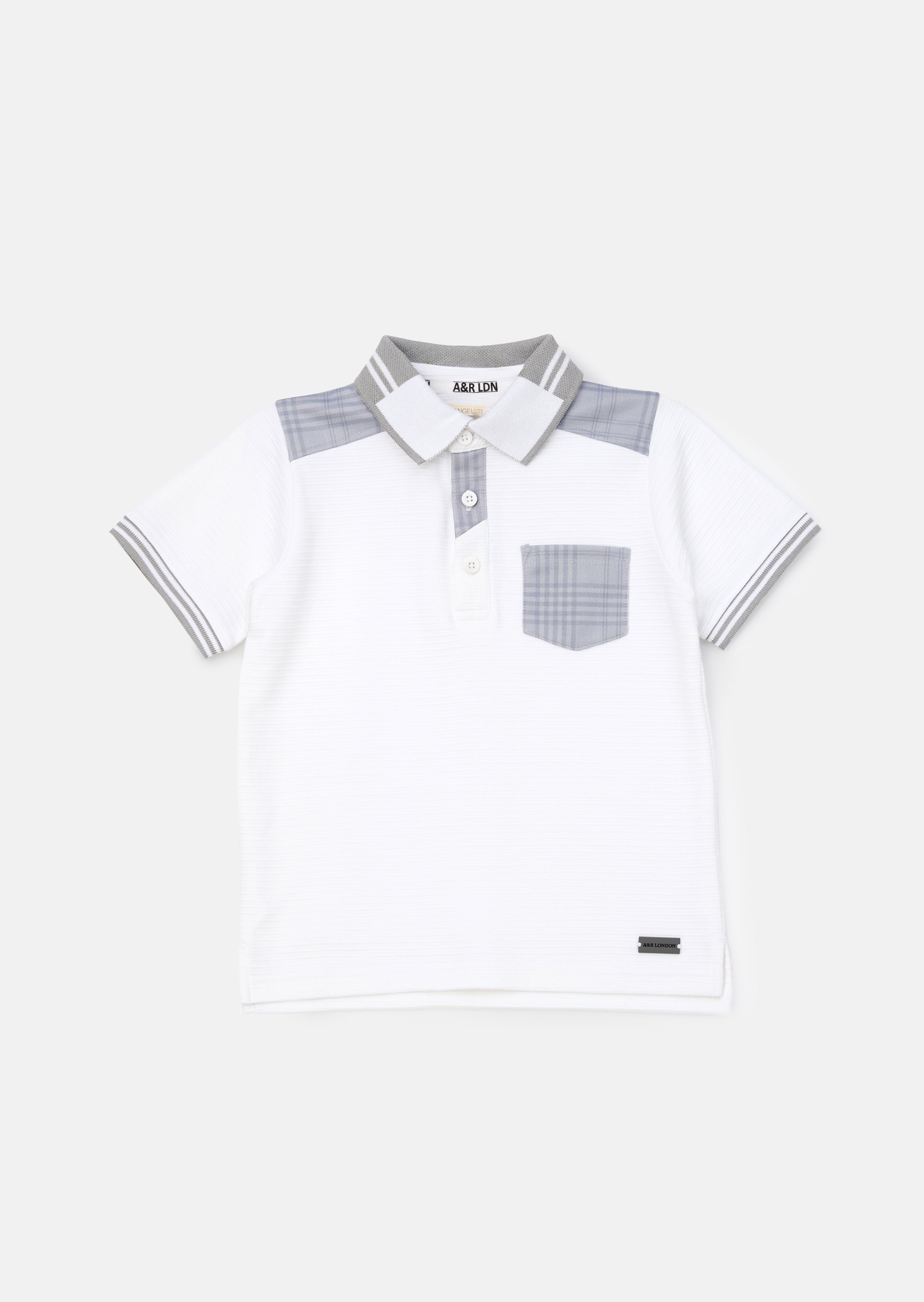 Kane White Colour Block Polo