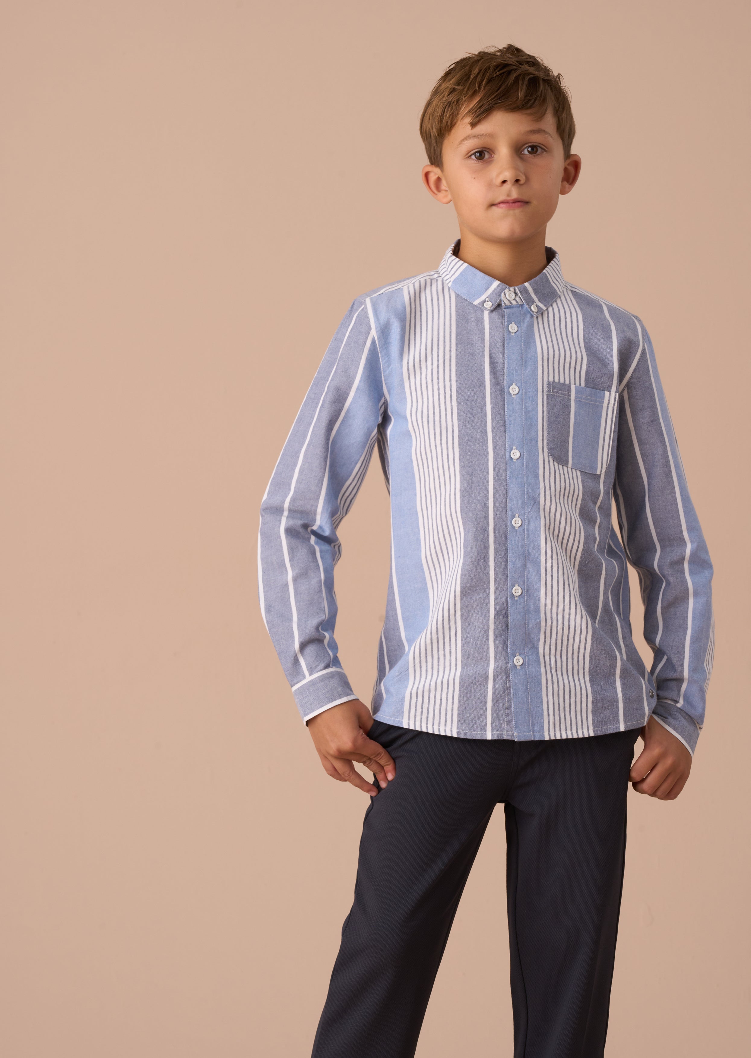 Ralph Blue Oxford Stripe Shirt