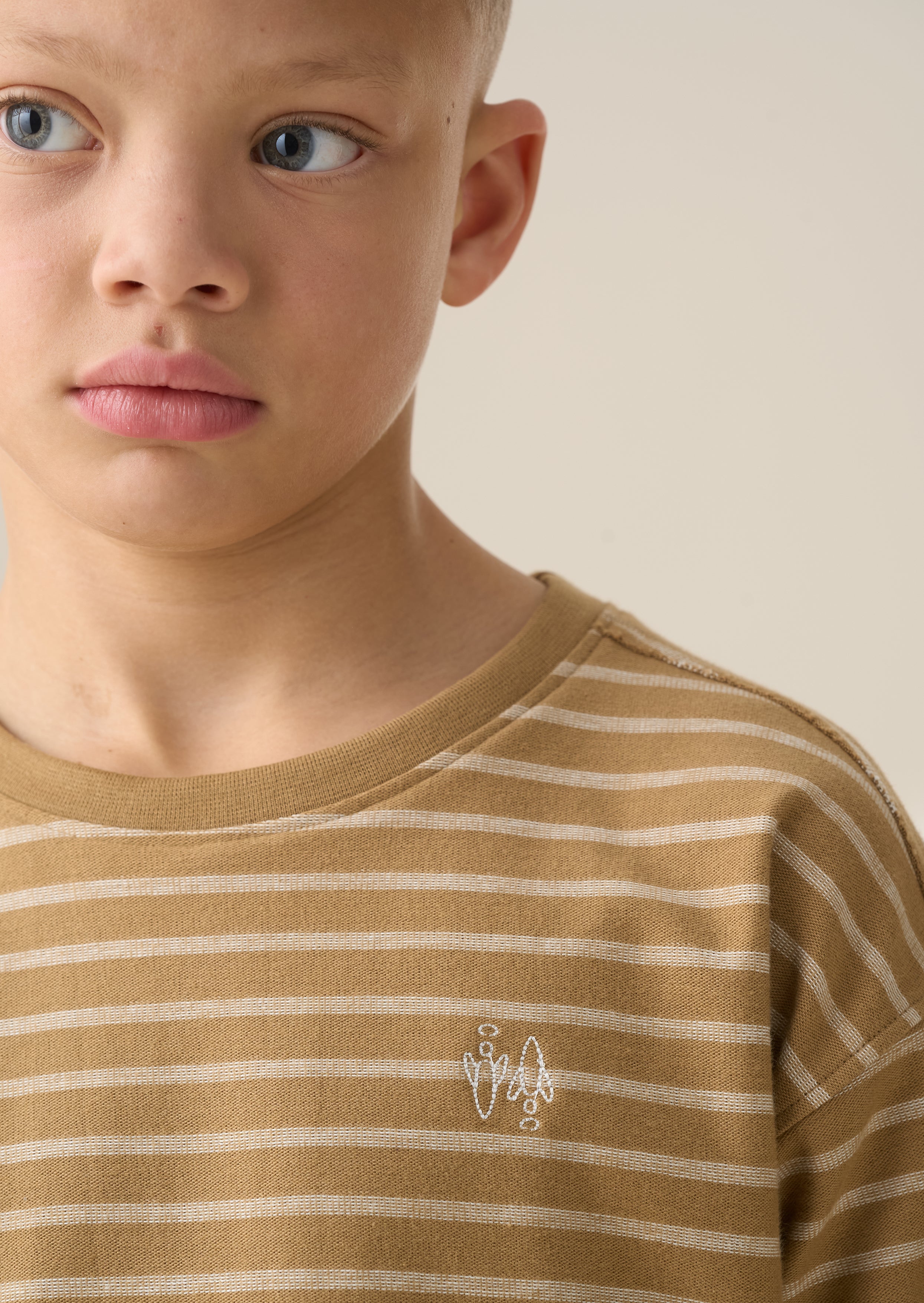 Ash Brown Textured T Shirt