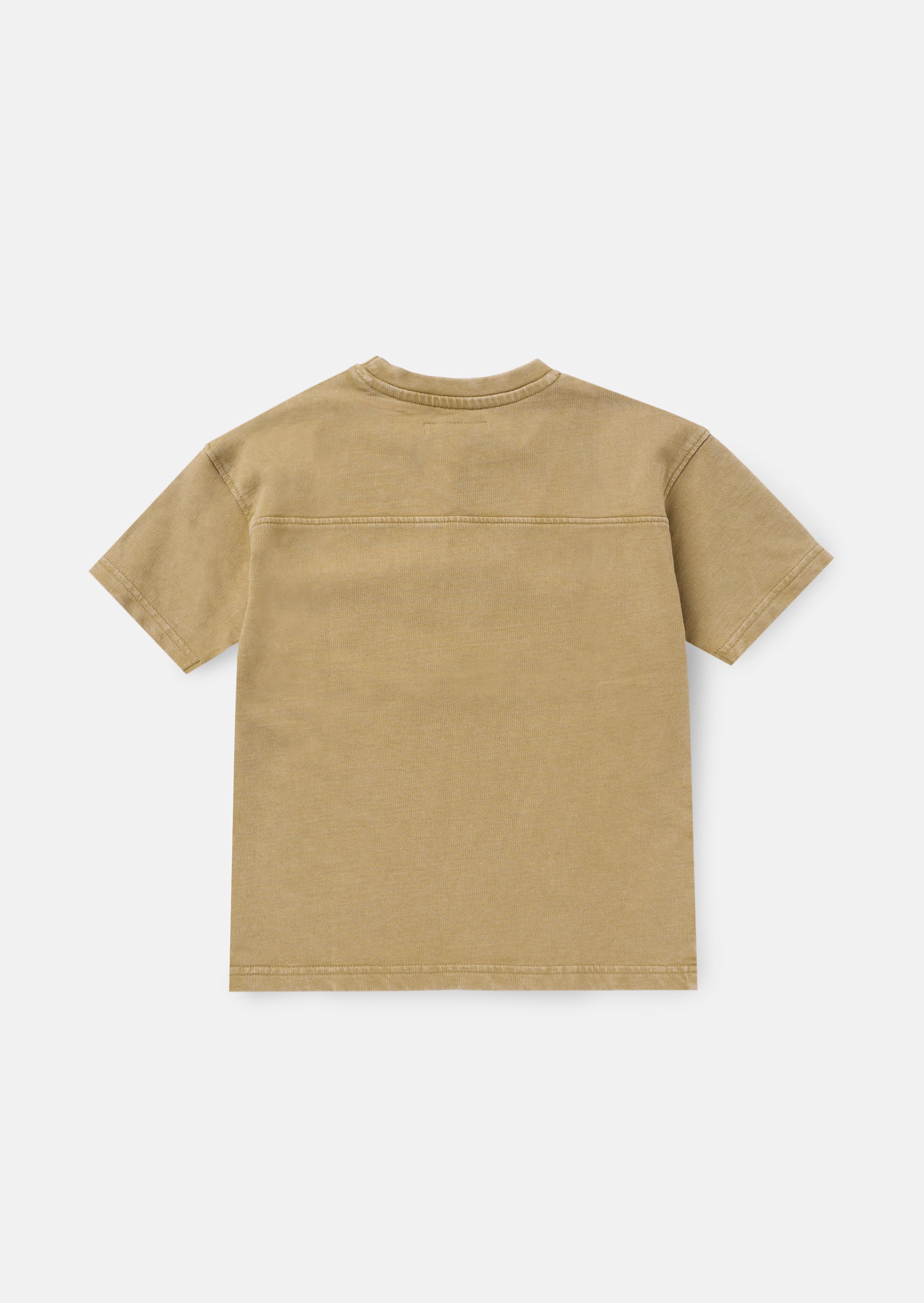 Chester Tan Embroidered Washed T Shirt