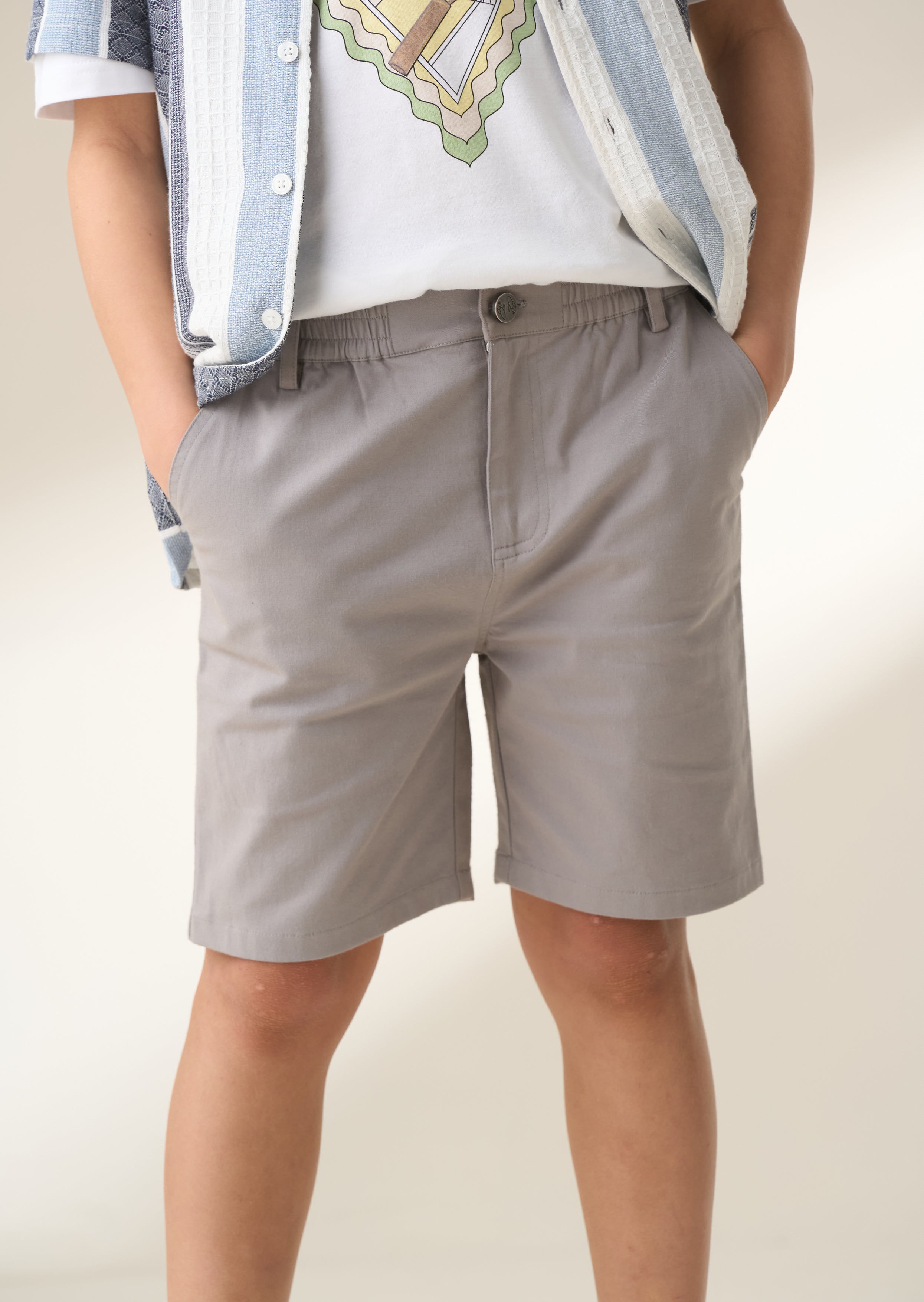 Dylan Grey Woven Chino Short