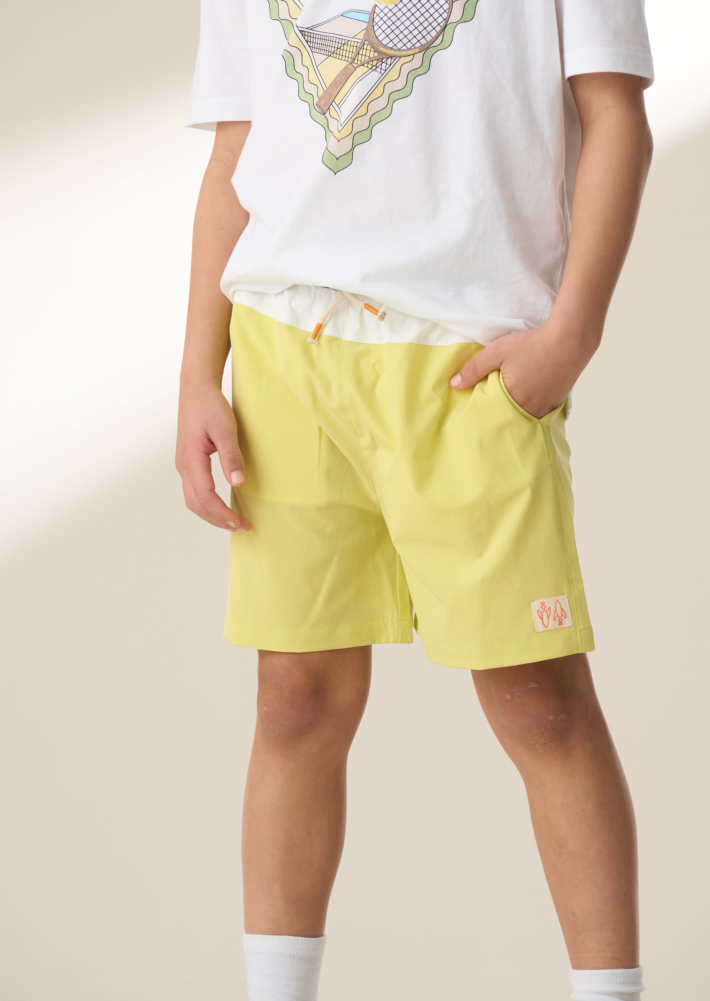 Sandy Green Cut and Sew Swim Short