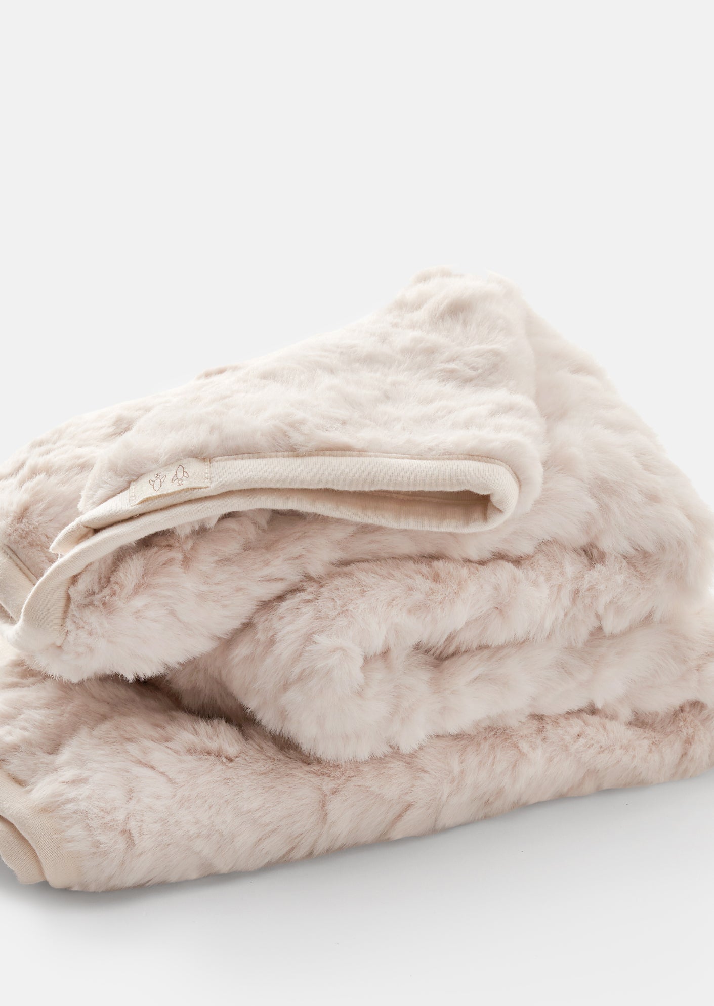 Aubrey Taupe Faux Fur Blanket