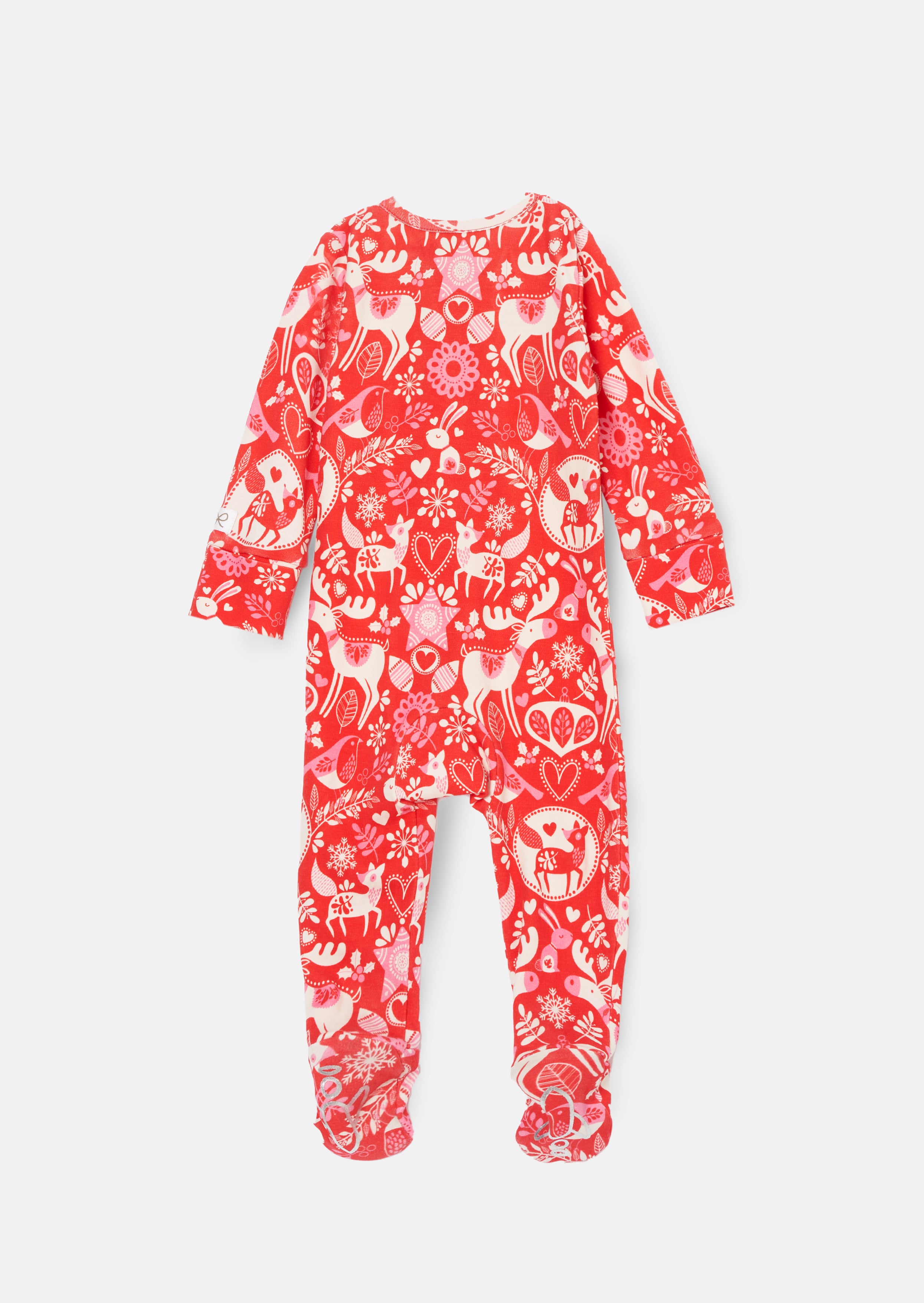 Frida Red Scandi Print Babygrow And Hat