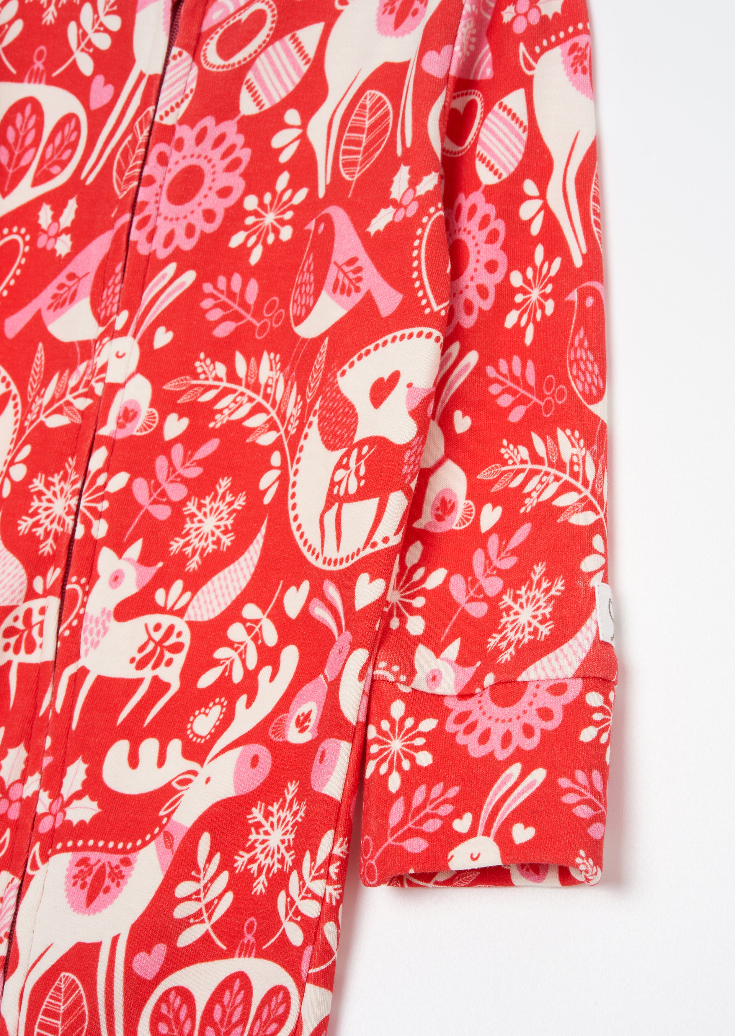 Frida Red Scandi Print Babygrow And Hat