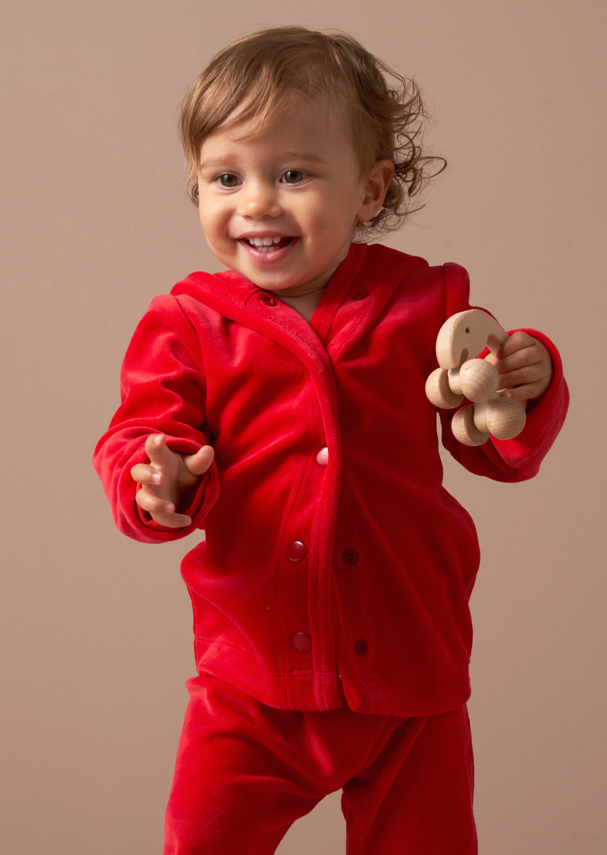 Rune Red Santa Baby Velour Set