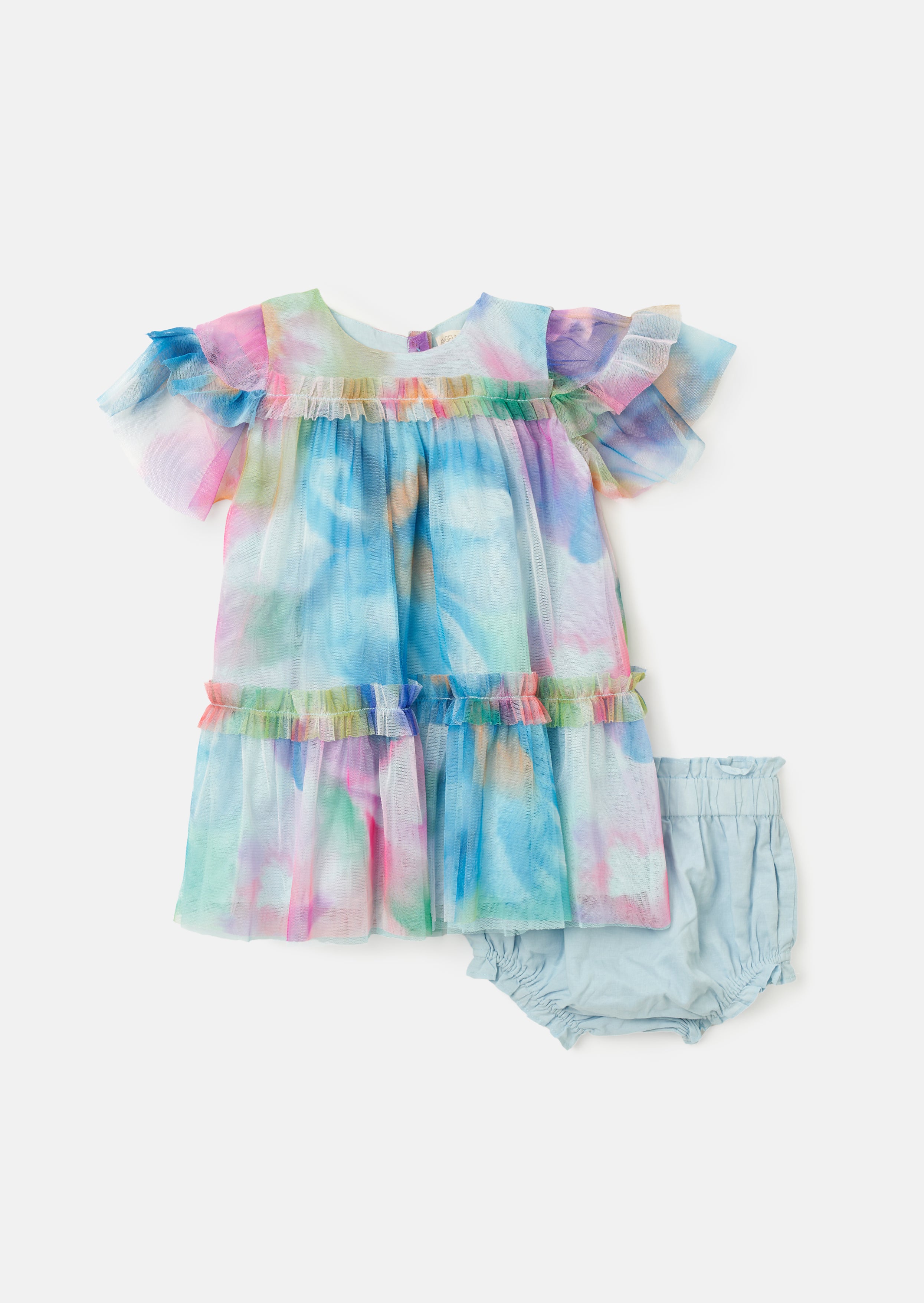 Eleanor Multi Print Mesh Dress And Bloomer