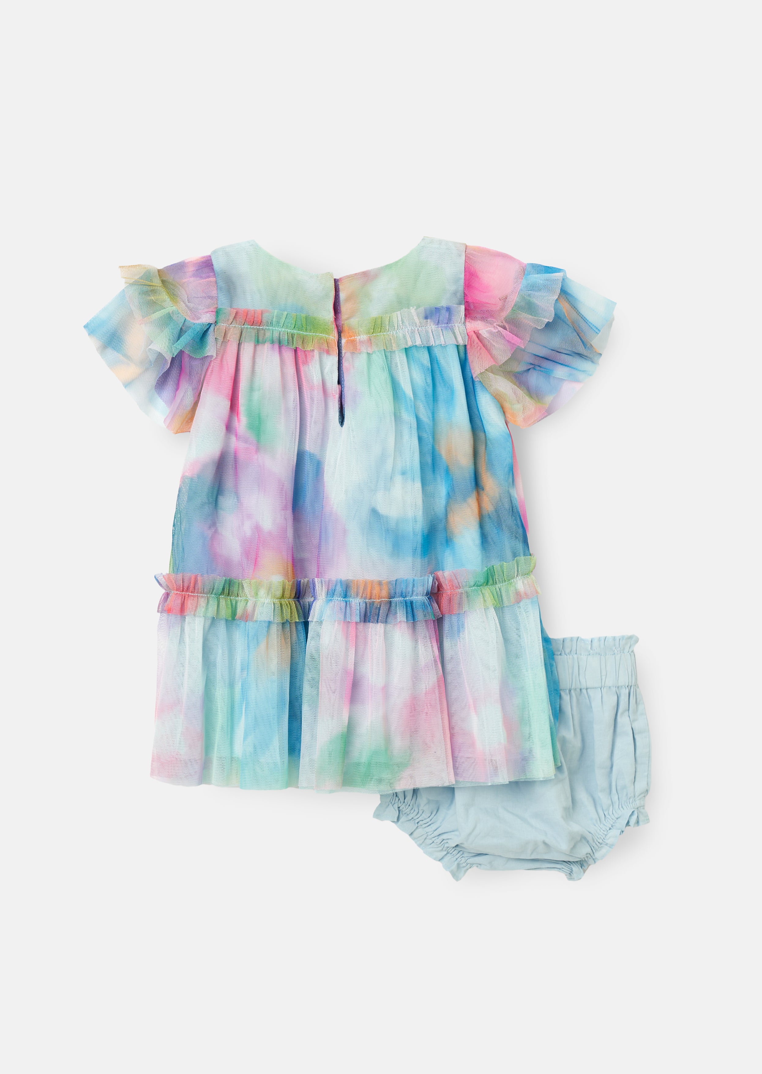 Eleanor Multi Print Mesh Dress And Bloomer