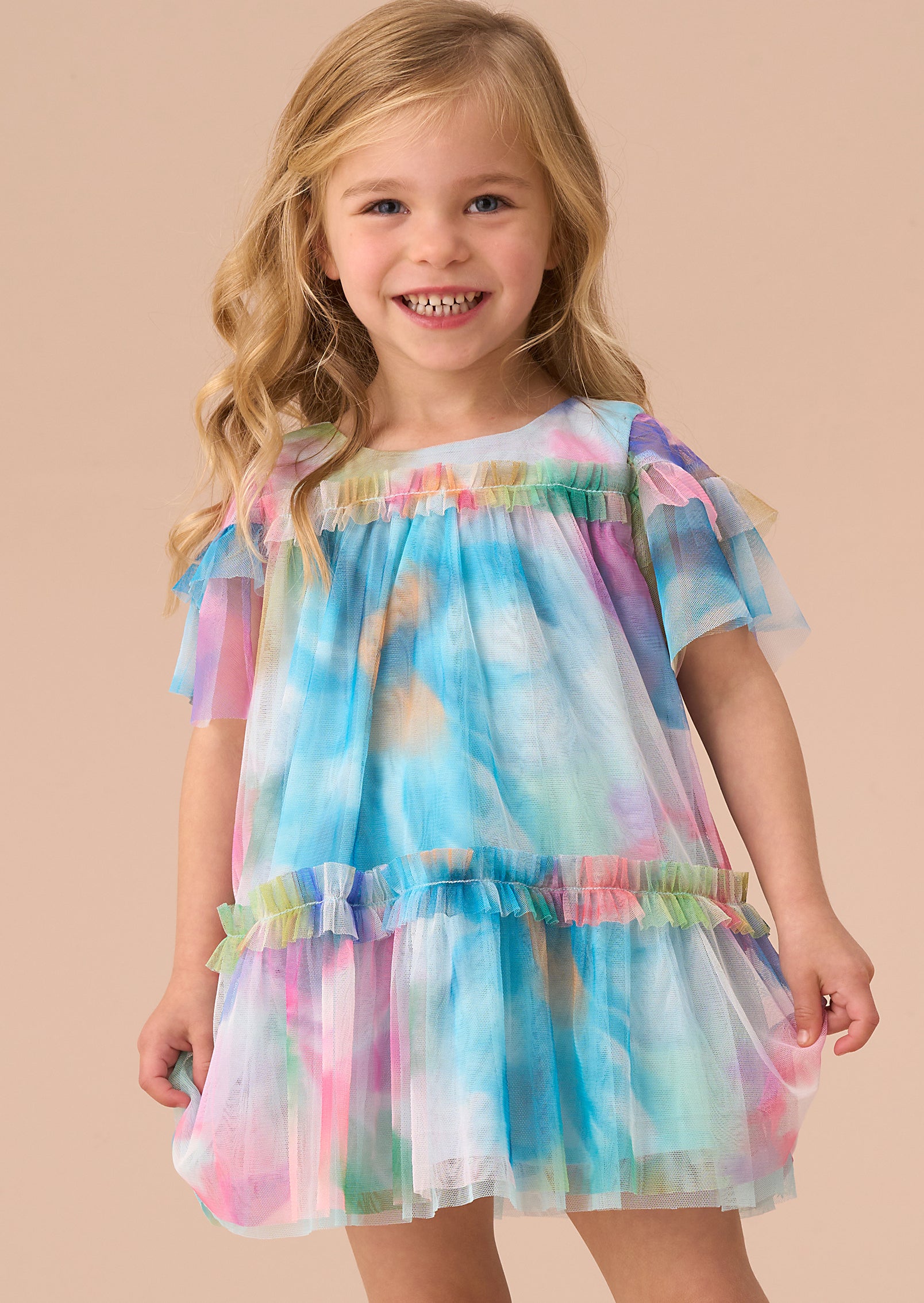 Eleanor Multi Print Mesh Dress And Bloomer