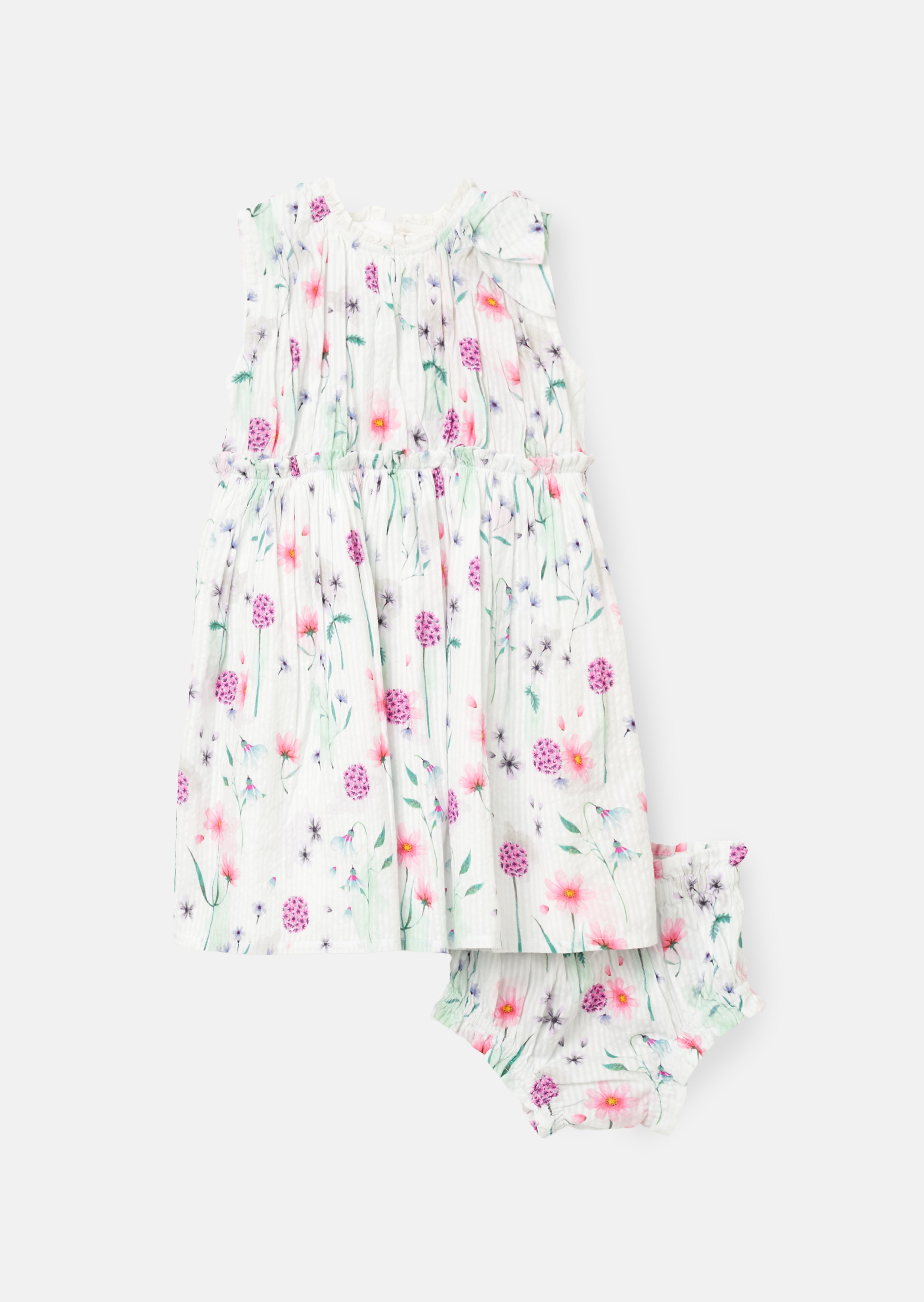 Giana Multi Watercolour Floral Dress And Bloomer