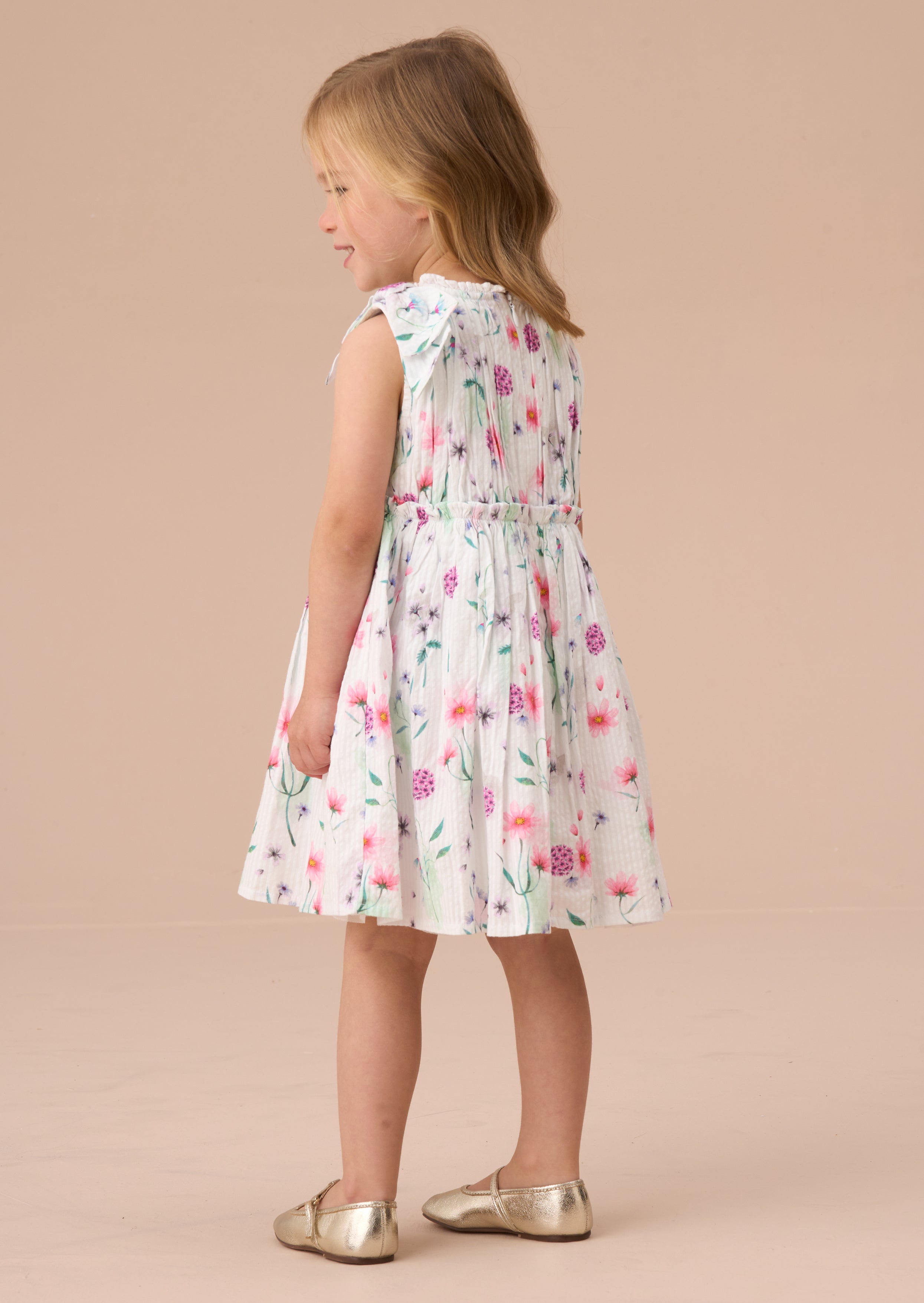 Giana Multi Watercolour Floral Dress And Bloomer