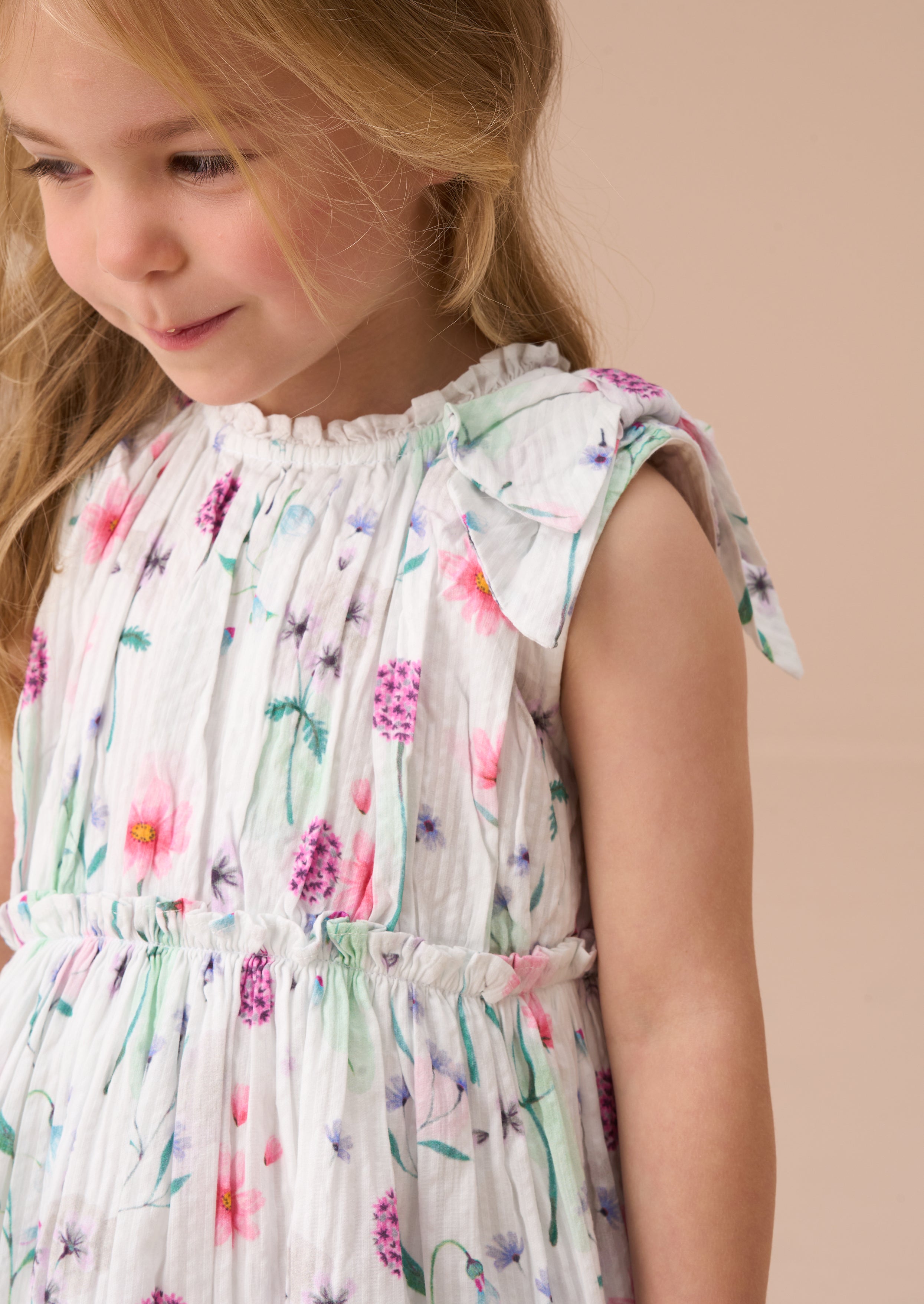 Giana Multi Watercolour Floral Dress And Bloomer