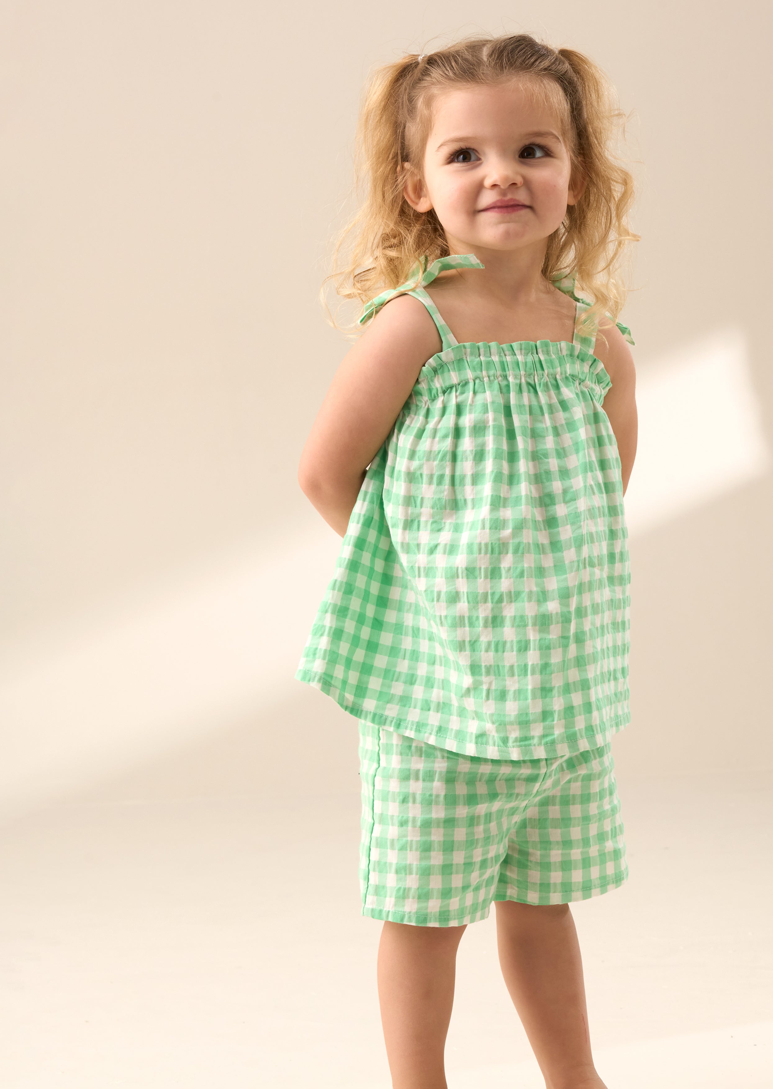 Connie Green Gingham Top and Shorts