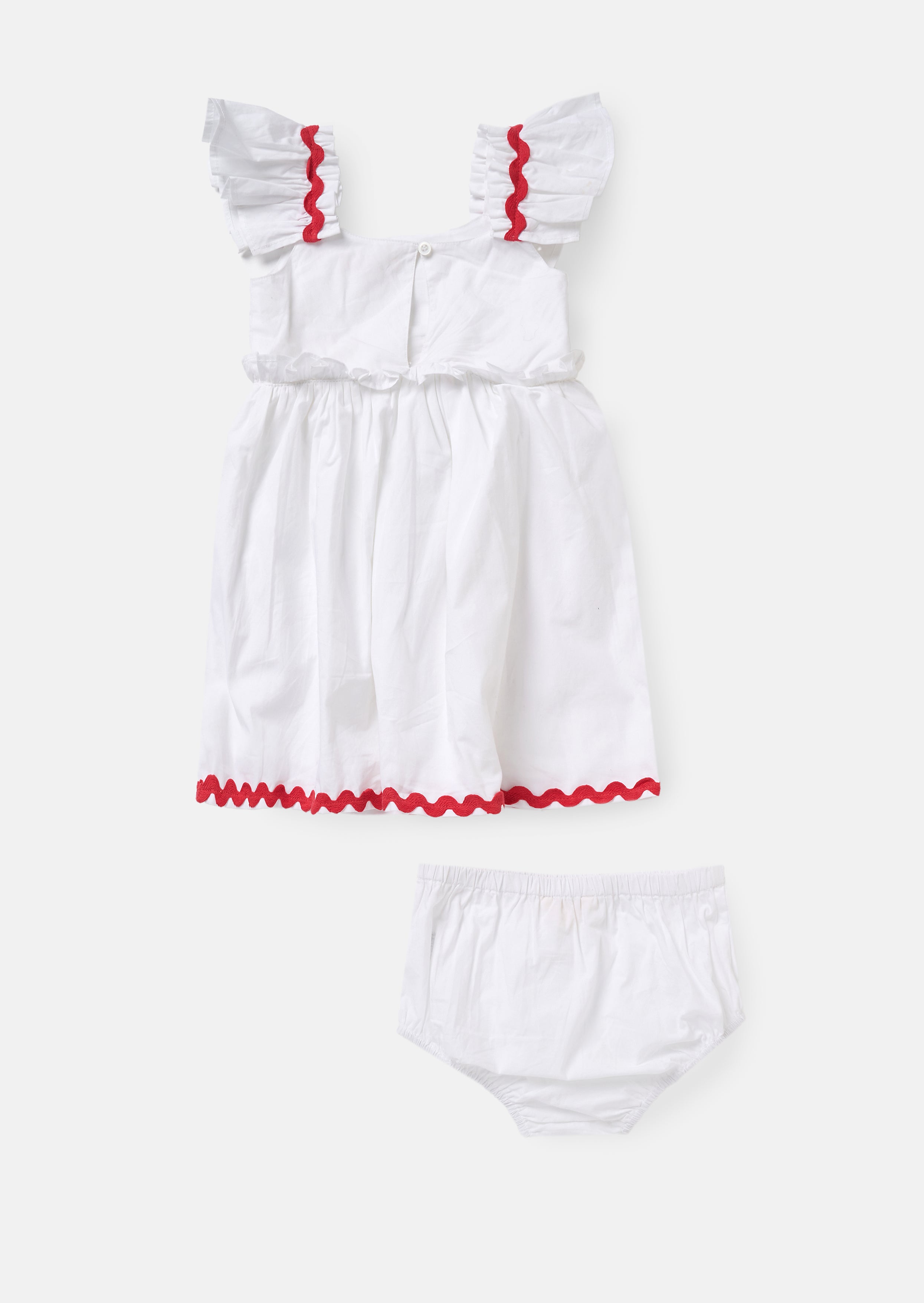 Lola White Ric Rac Pocket Dress