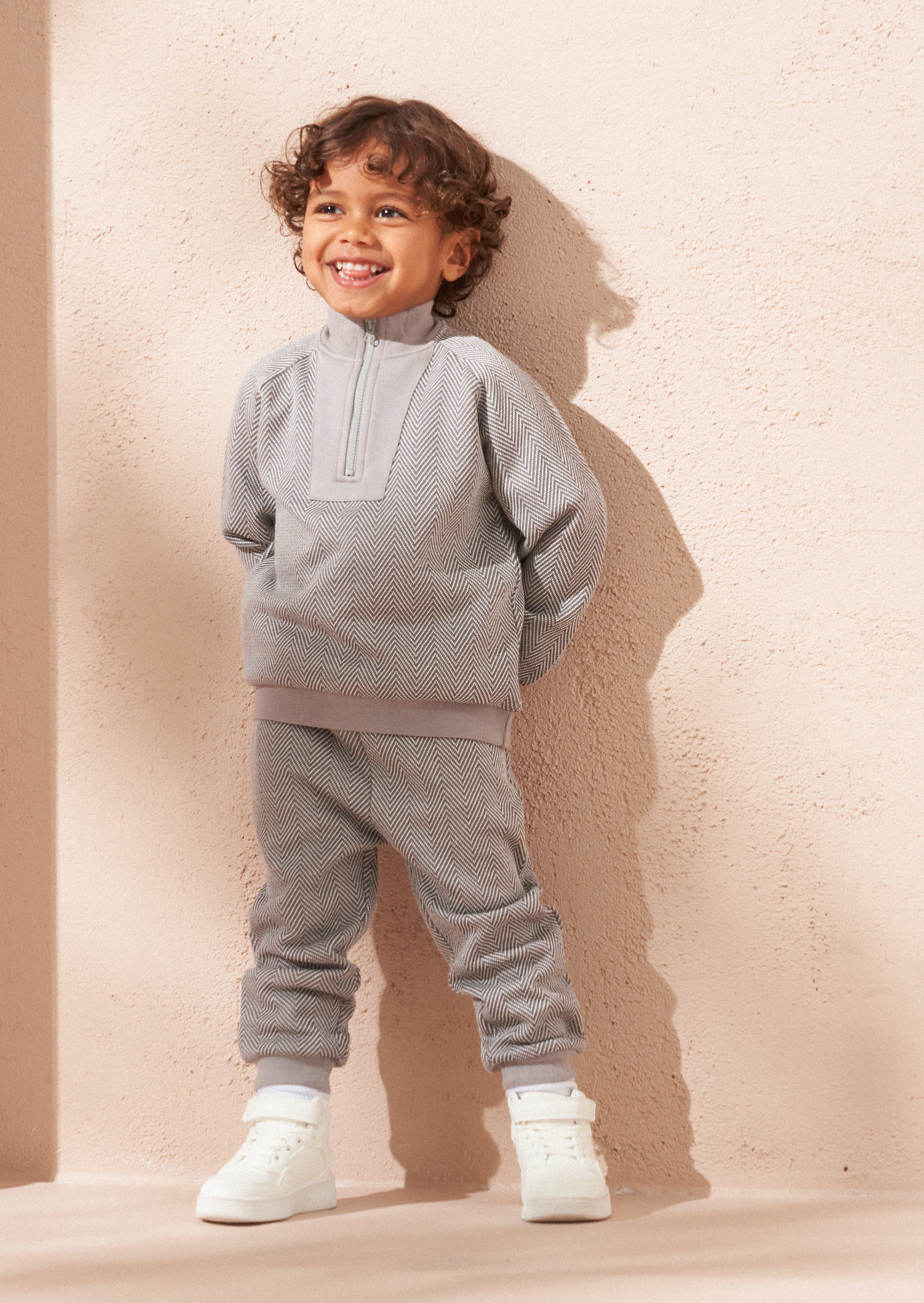 Cody Baby Herringbone Tracksuit Set