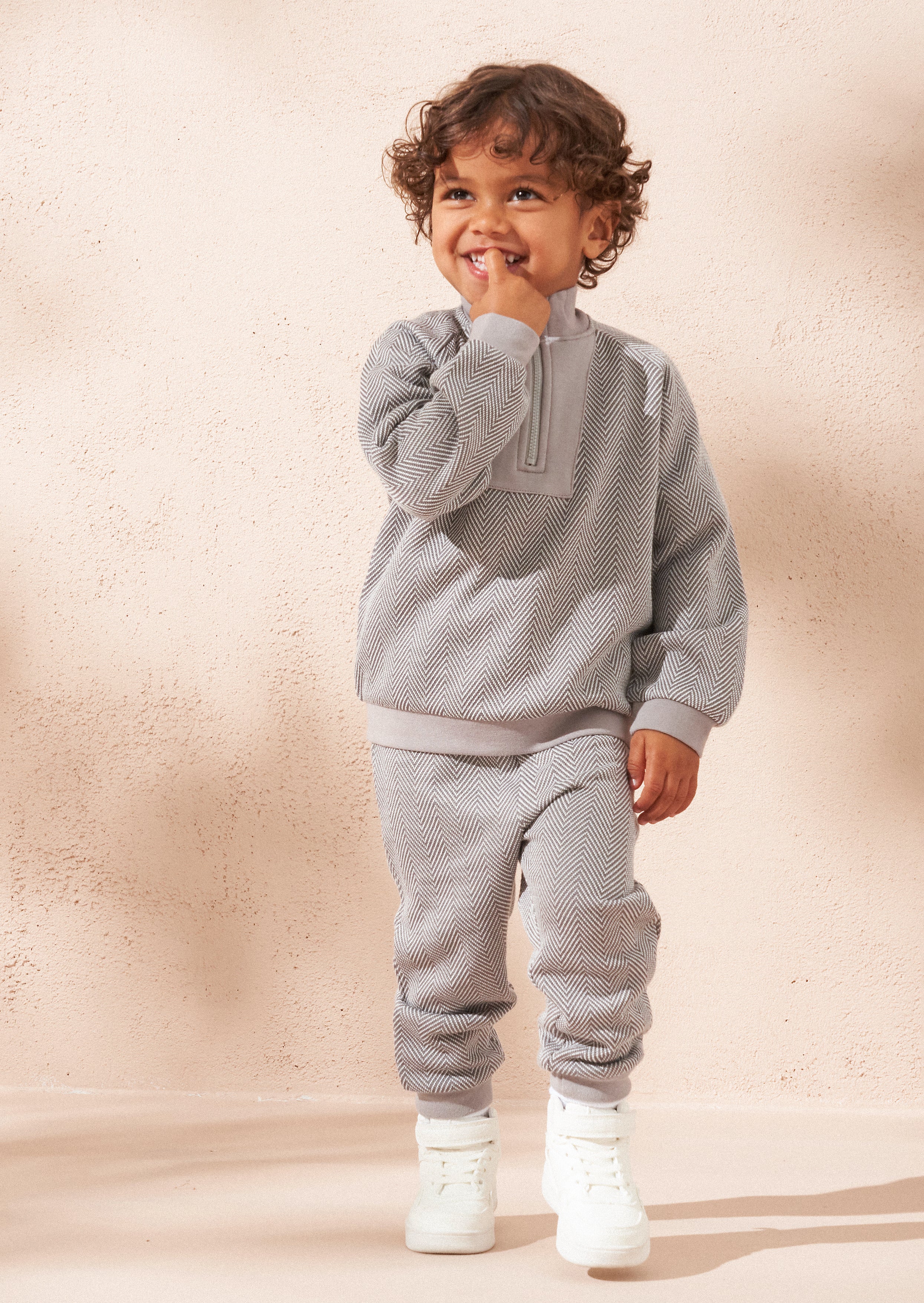 Cody Baby Herringbone Tracksuit Set